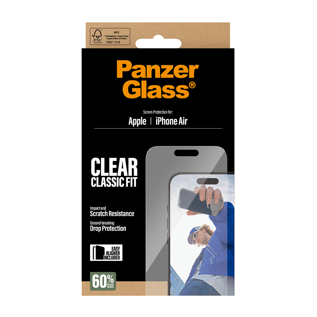 SCREEN PROTECTOR IPHONE 17 AIR FIT W. EASYALIGNER