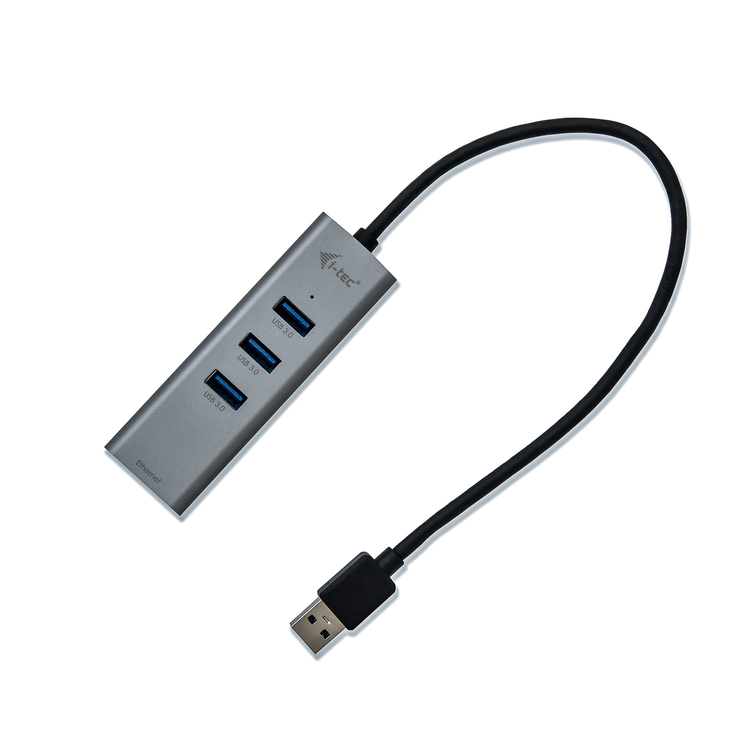 I-TEC USB 3.0 3-PORT HUB + GLAN 3X USB 3.0 RJ-45 SPACE GREY