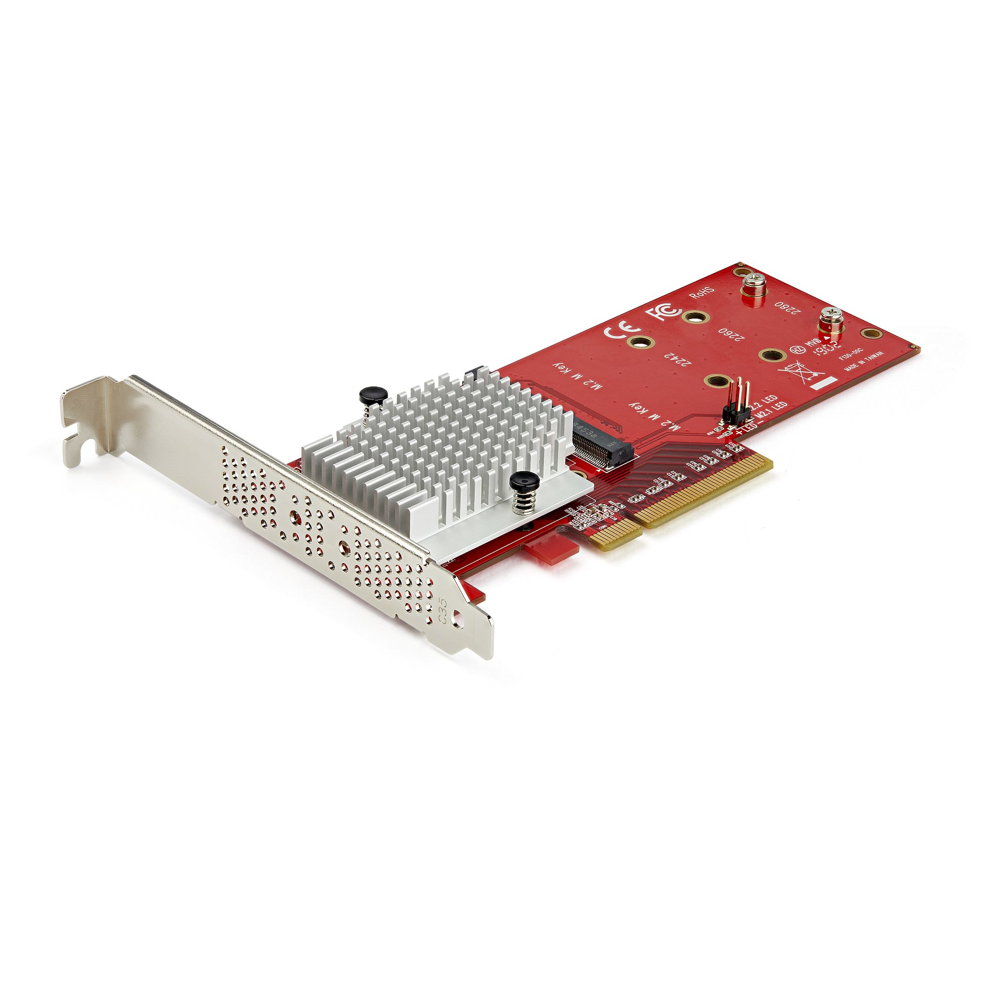 STARTECH.COM x8 Dual M.2 PCIe SSD Adapter PCIe 3.0 PCI Express M.2 SSD Netzwerkkarte PCIe PEX8M2E2