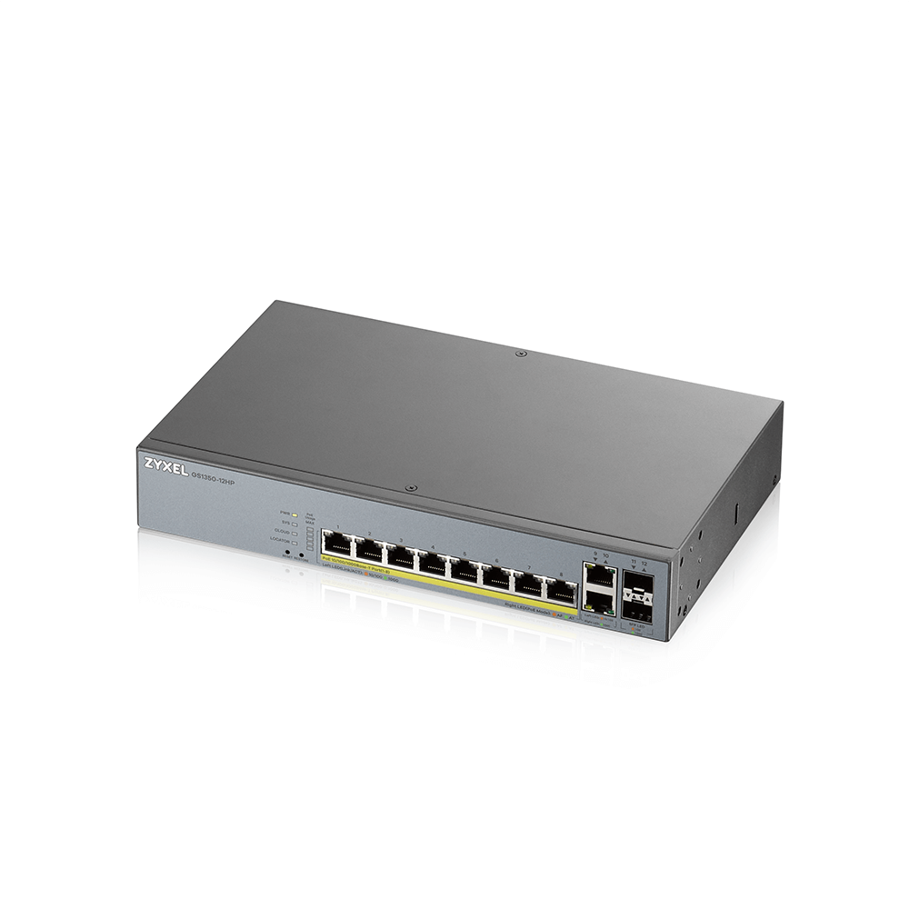 Zyxel GS1350-12HP 12-Port managed CCTV PoE Switch