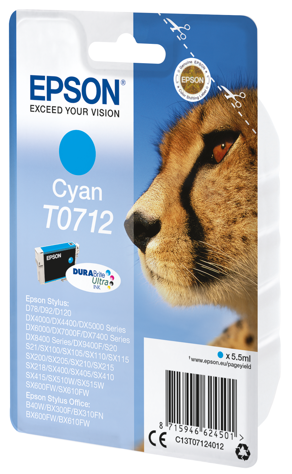 EPSON T0712 (Gepard) cyan Druckerpatrone