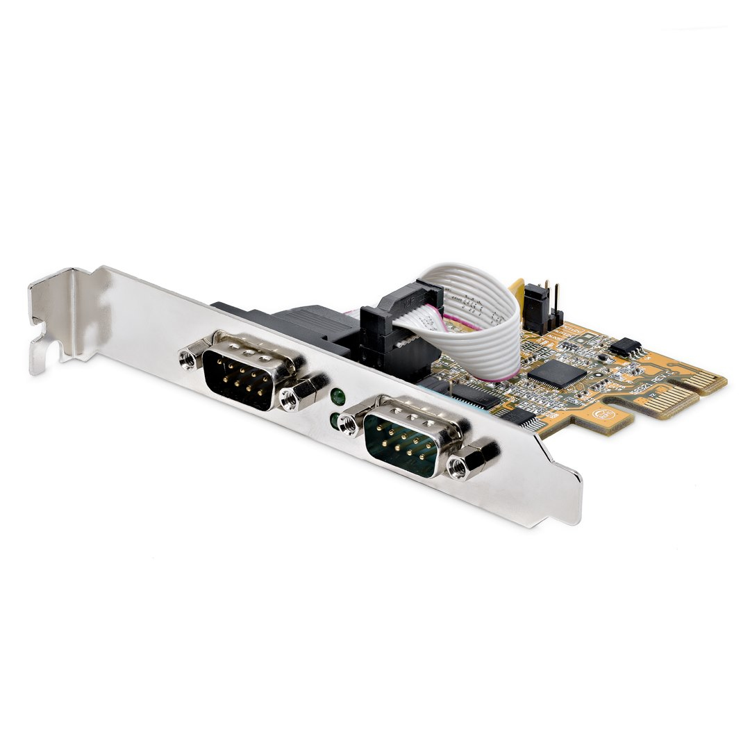STARTECH.COM 2 Port PCI Express Serielle Schnittstellenkarte PCIe auf RS232 Karte Serielle Adapter Karte / Erweiterungskarte COM Ret