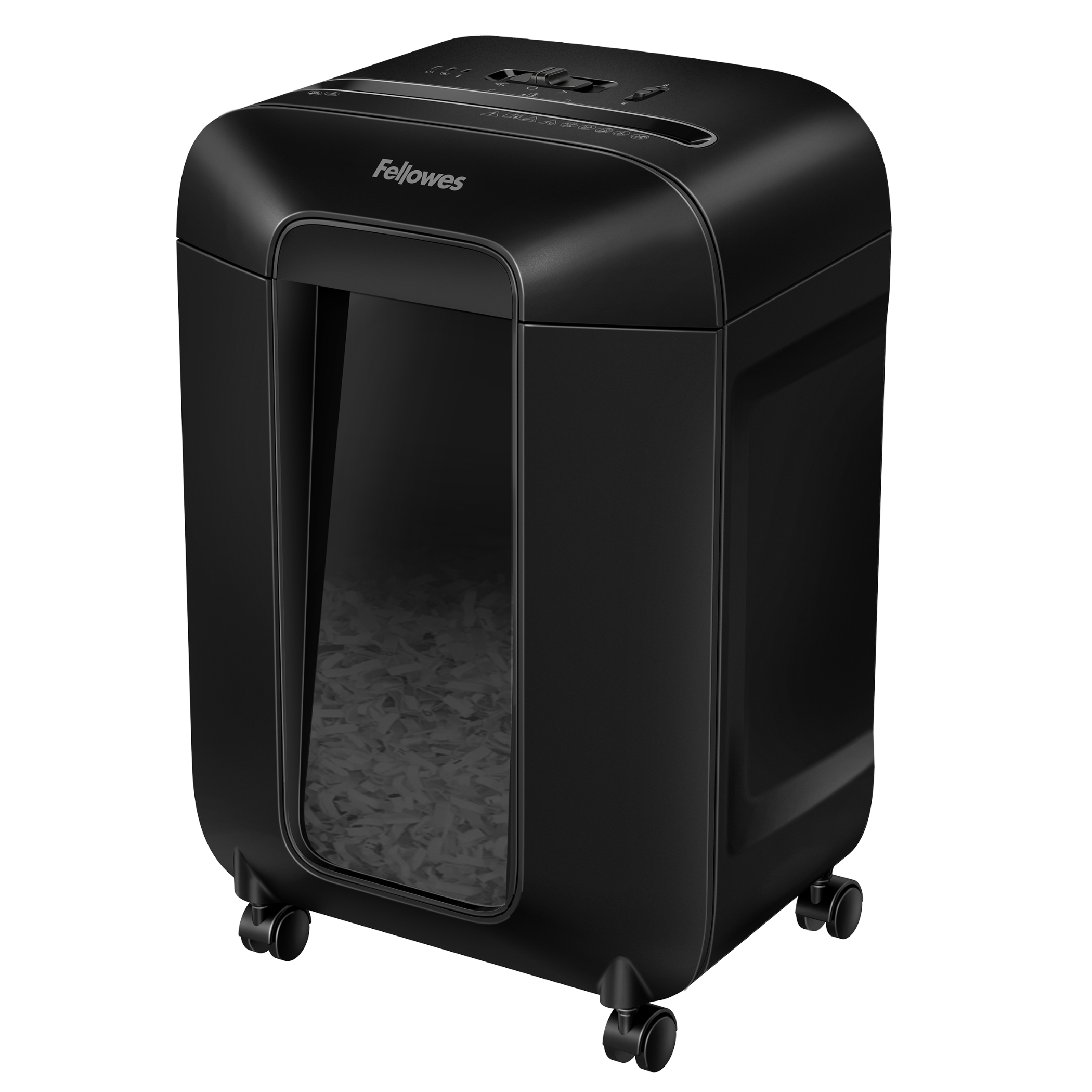 AKTION: Fellowes Powershred LX85 Aktenvernichter mit Partikelschnitt P-4, 4 x 40 mm, bis 12 Blatt, schwarz mit 25 Euro CashBack