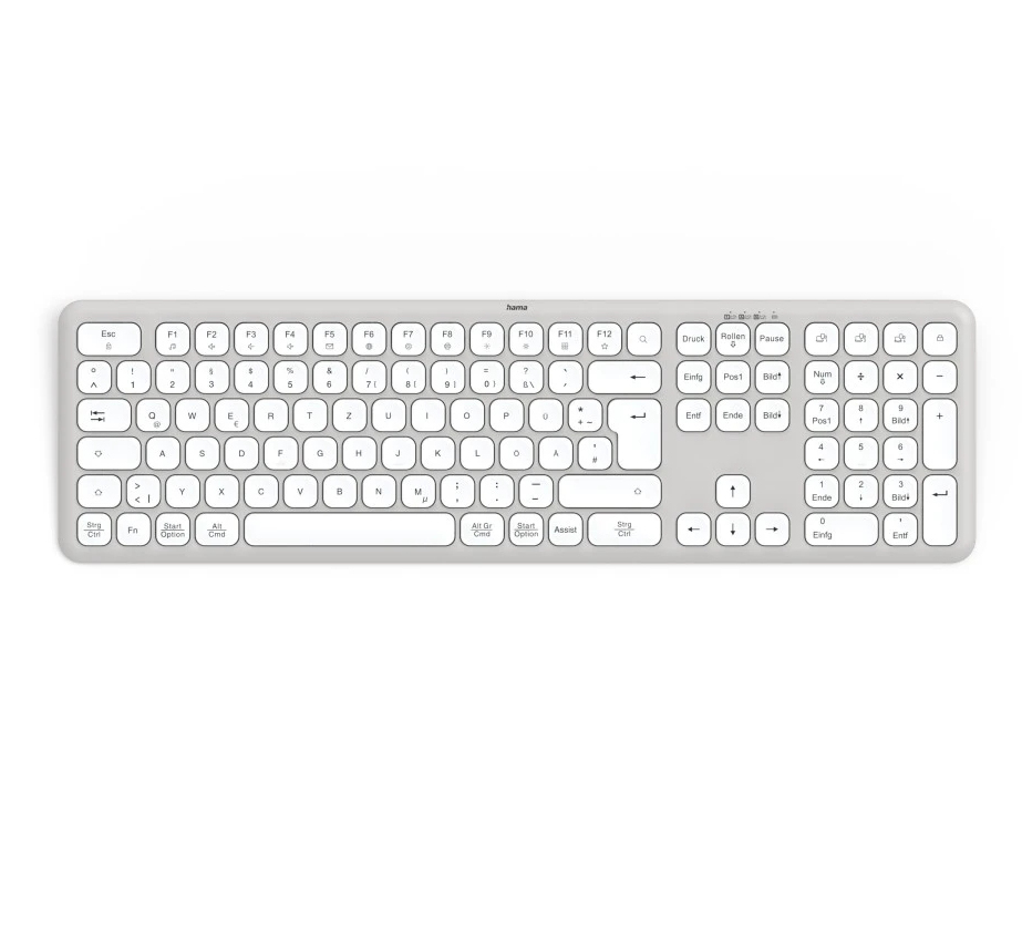 hama WK-550 Tastatur kabellos weiß