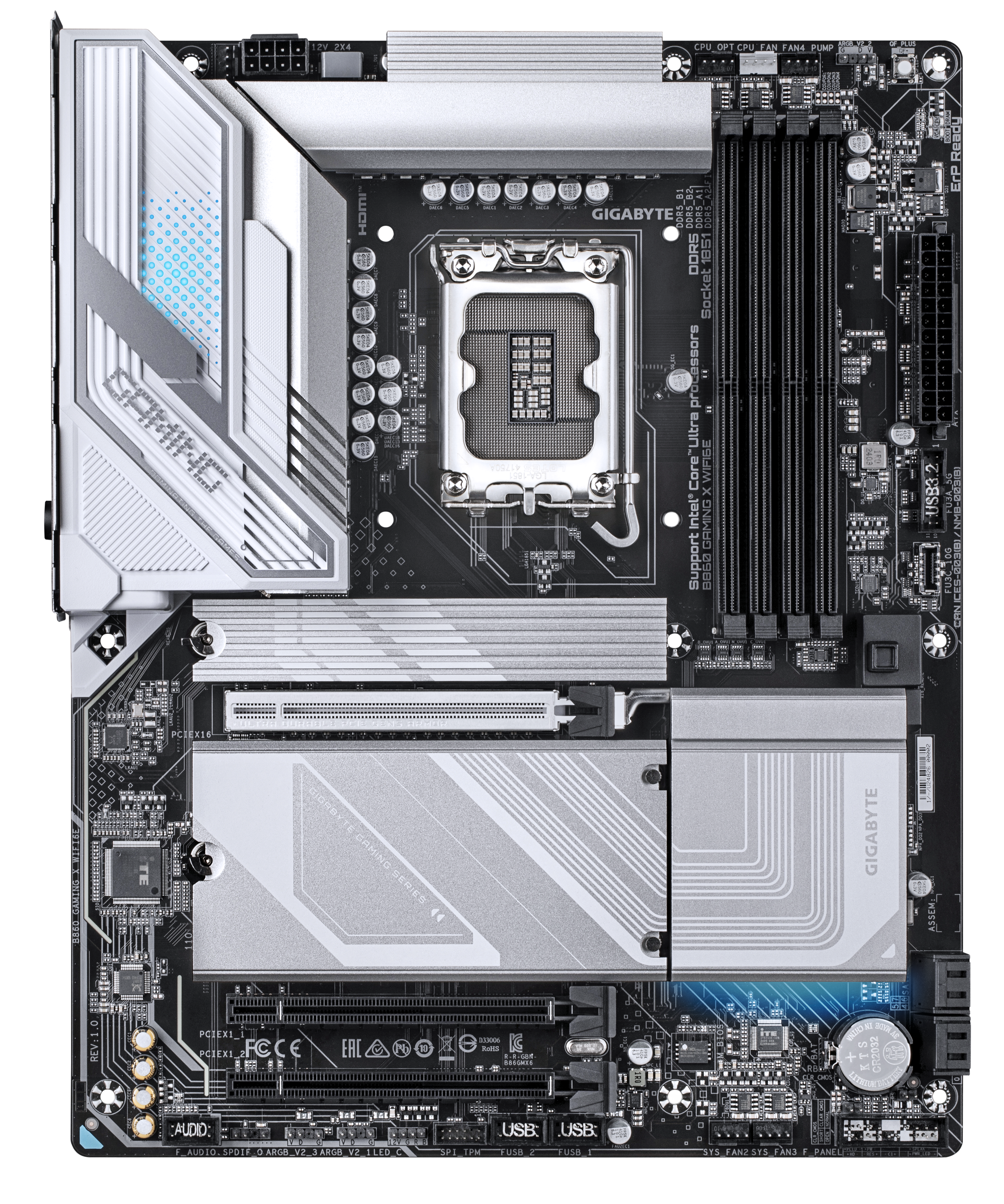 GIGABYTE B860 GAMING X WIFI6E LGA1851 4xDDR5 ATX HDMI DP USB WIFI MB