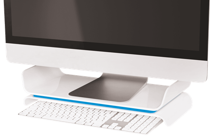 LEITZ Monitorständer Ergo WOW weiß, blau