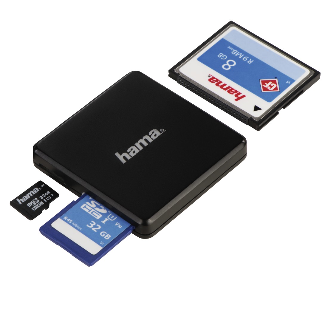hama USB-3.0-Multikartenleser Multi-microSD, SD, Compact Flash-Kartenleser schwarz