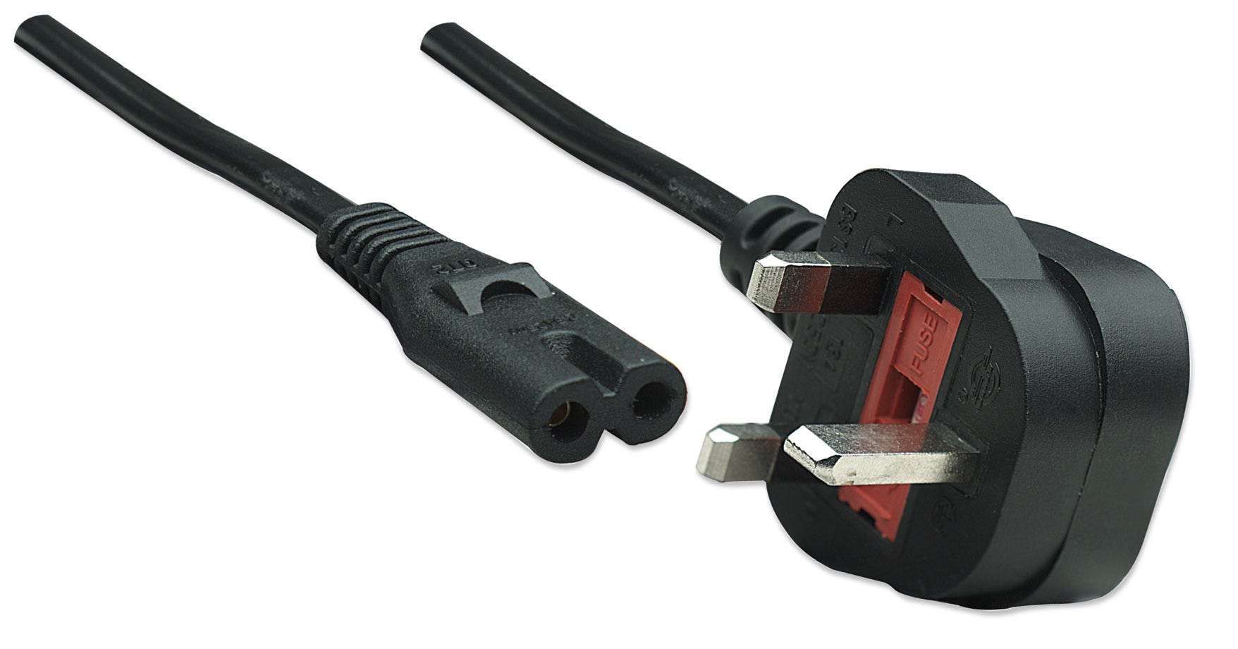 NETZLEITUNG UK BS1363A-C7 180 SCHWARZ 1.8 M 2 X 0.75 MM
