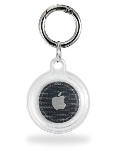 hama Schlüsselanhänger Apple AirTag Halterung Always Clear transparent