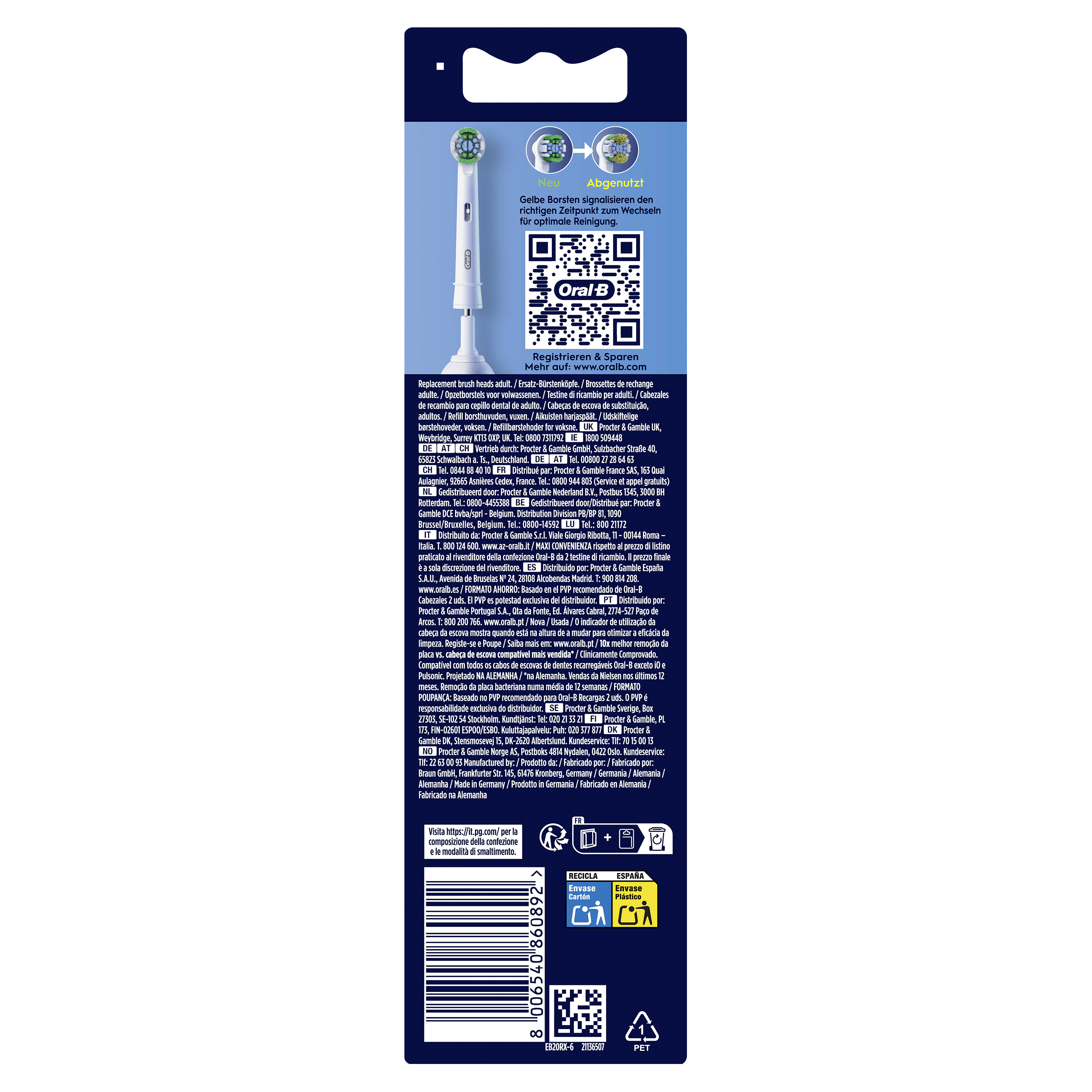 Oral-B Pro Precision Clean Aufsteckbürsten 6er weiß