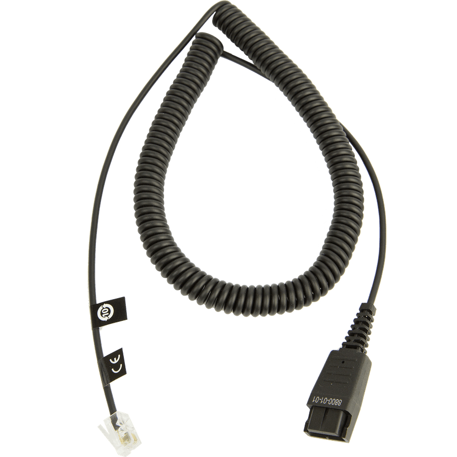 Jabra Anschlusskabel QD auf RJ10, spiral, 0,5-2m