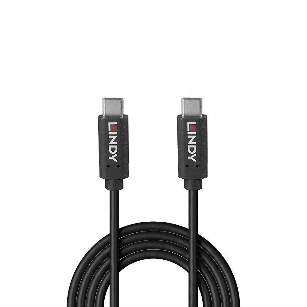 LINDY 0,5m USB 3.2 Typ C Kabel 20Gbit/s 100W PD GRS