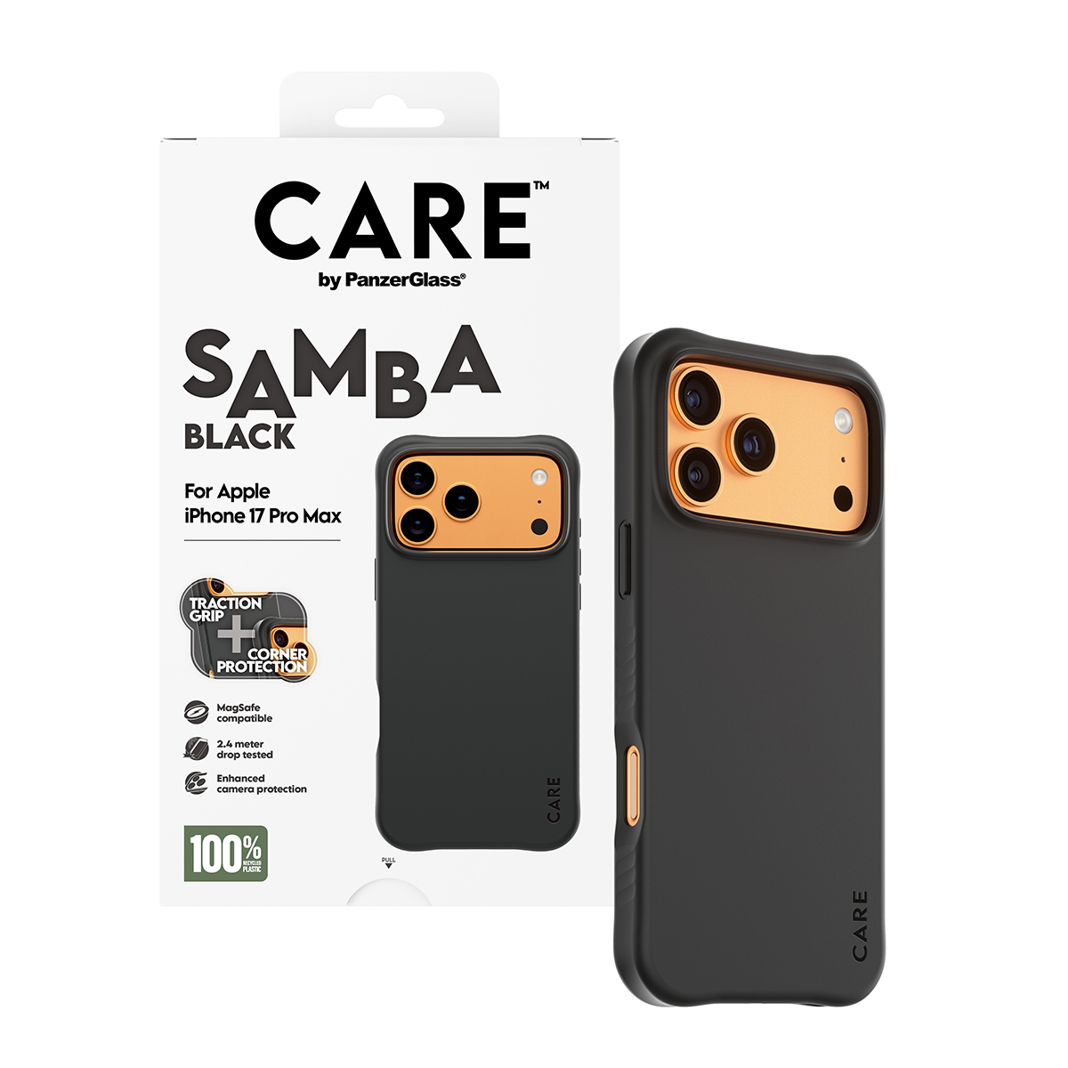 CARE BY FASHIONABLE CASE SAMBA BLACK W. MAGSAFE IPHONE 17 PRO M