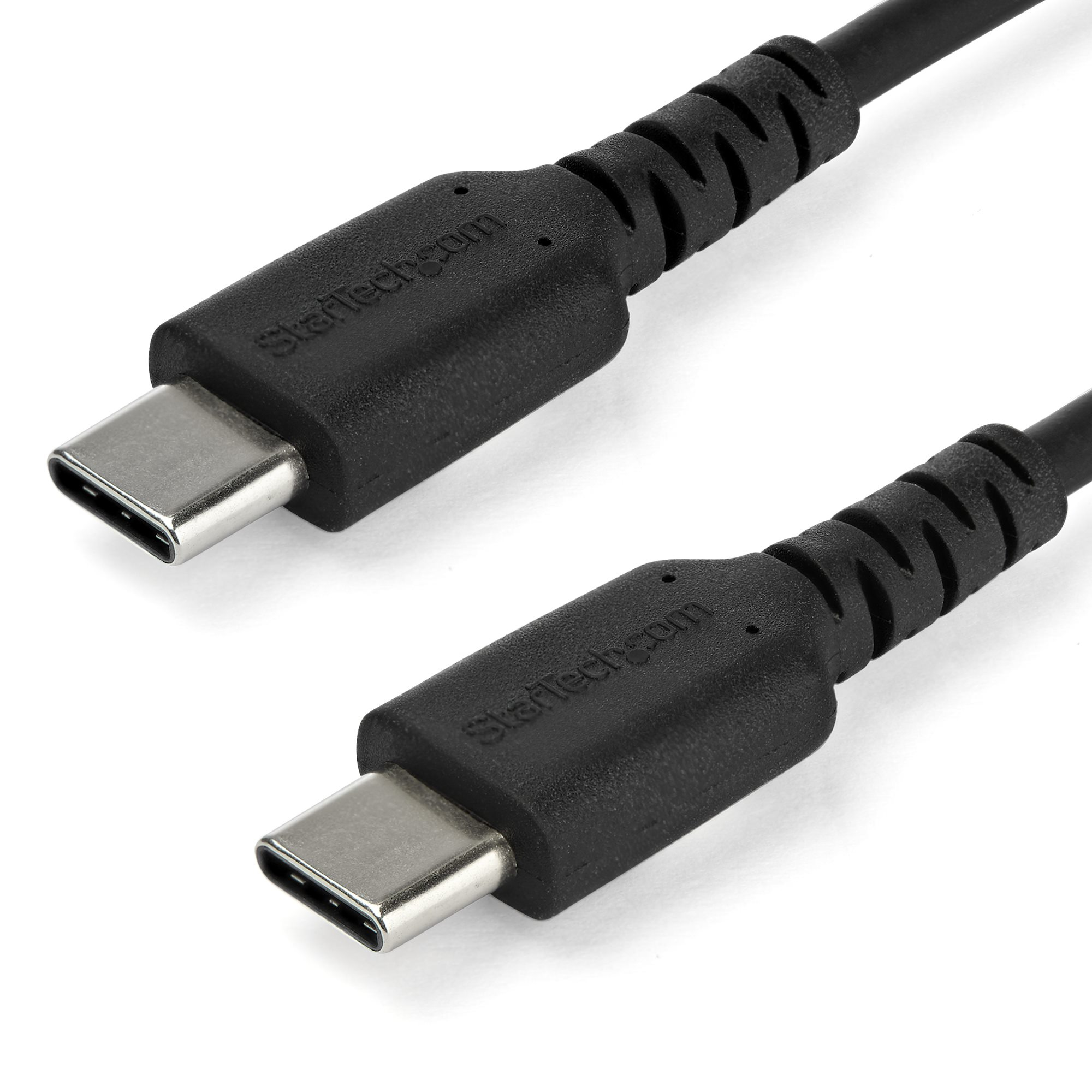 STARTECH.COM RUSB2CC2MB USB-C Kabel 2m hochwertiges USB 2.0 Typ-C Datenübertragungs und Ladekabel St/St Schwarz