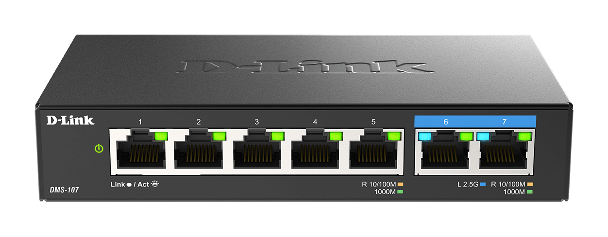 Switch Desk. D-Link DMS-107 5*GE/2*2.5GE retail