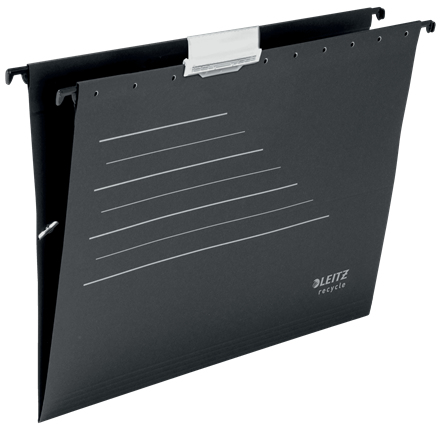 LEITZ Hängemappen ALPHA® recycle 1921 schwarz, 10 St.