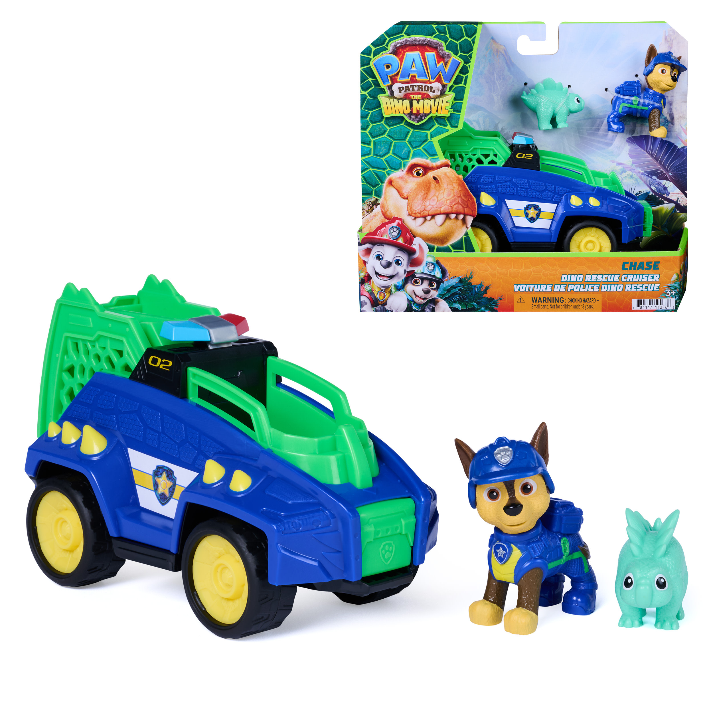 Paw Patrol: Der Dino Film - Chases Dino-Rettungs-Cruiser, Spielfahrzeug