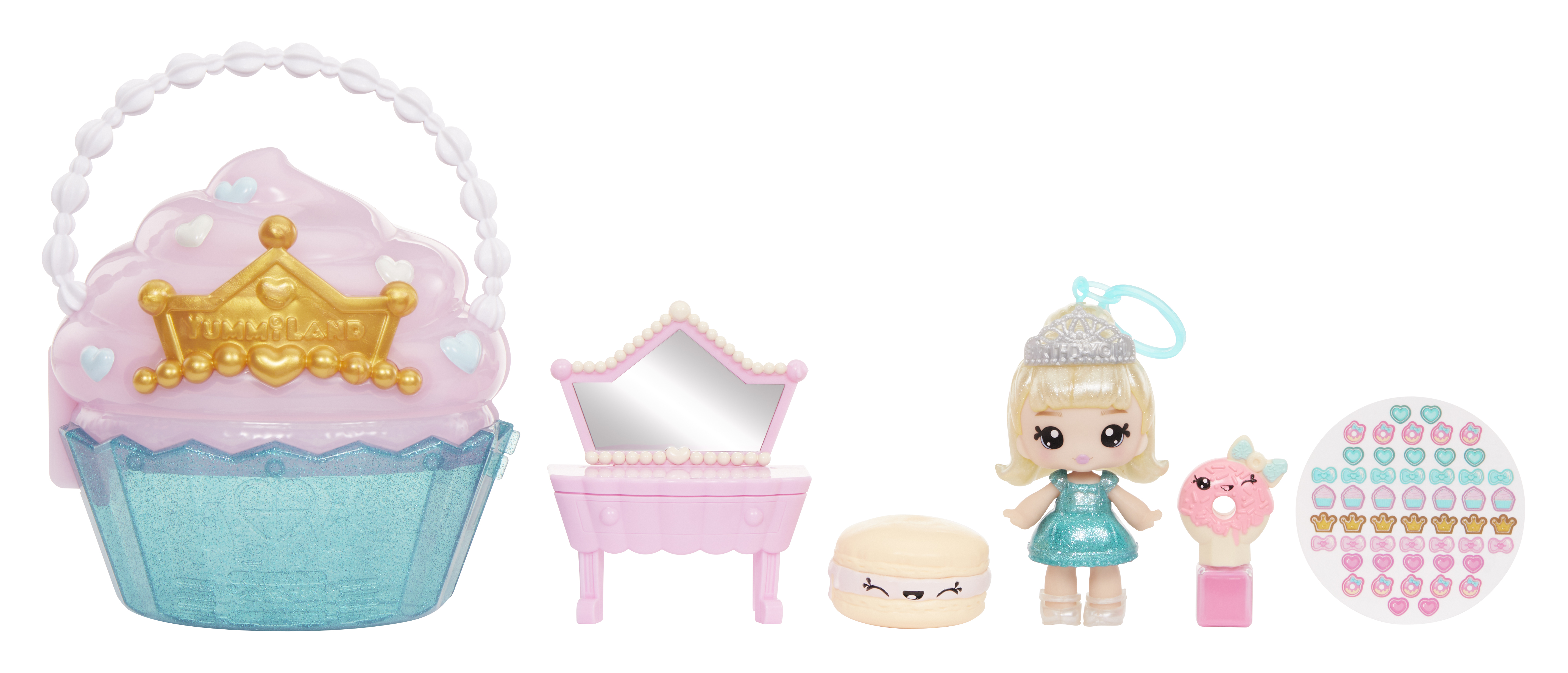 Yummiland Beauty Bag Playset + Lip Gloss Doll - Cupcake Beauty Bag, Spielfigur