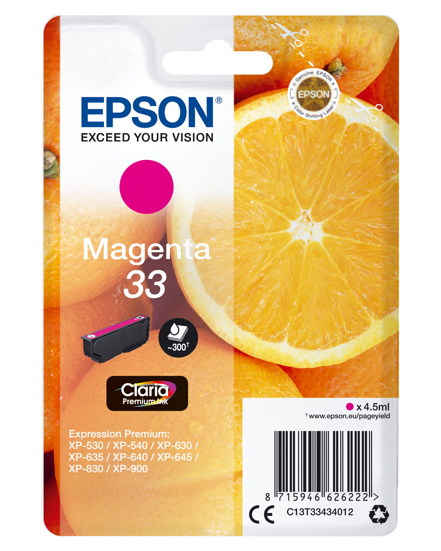 EPSON 33 / T3343 (Orangen) magenta Druckerpatrone