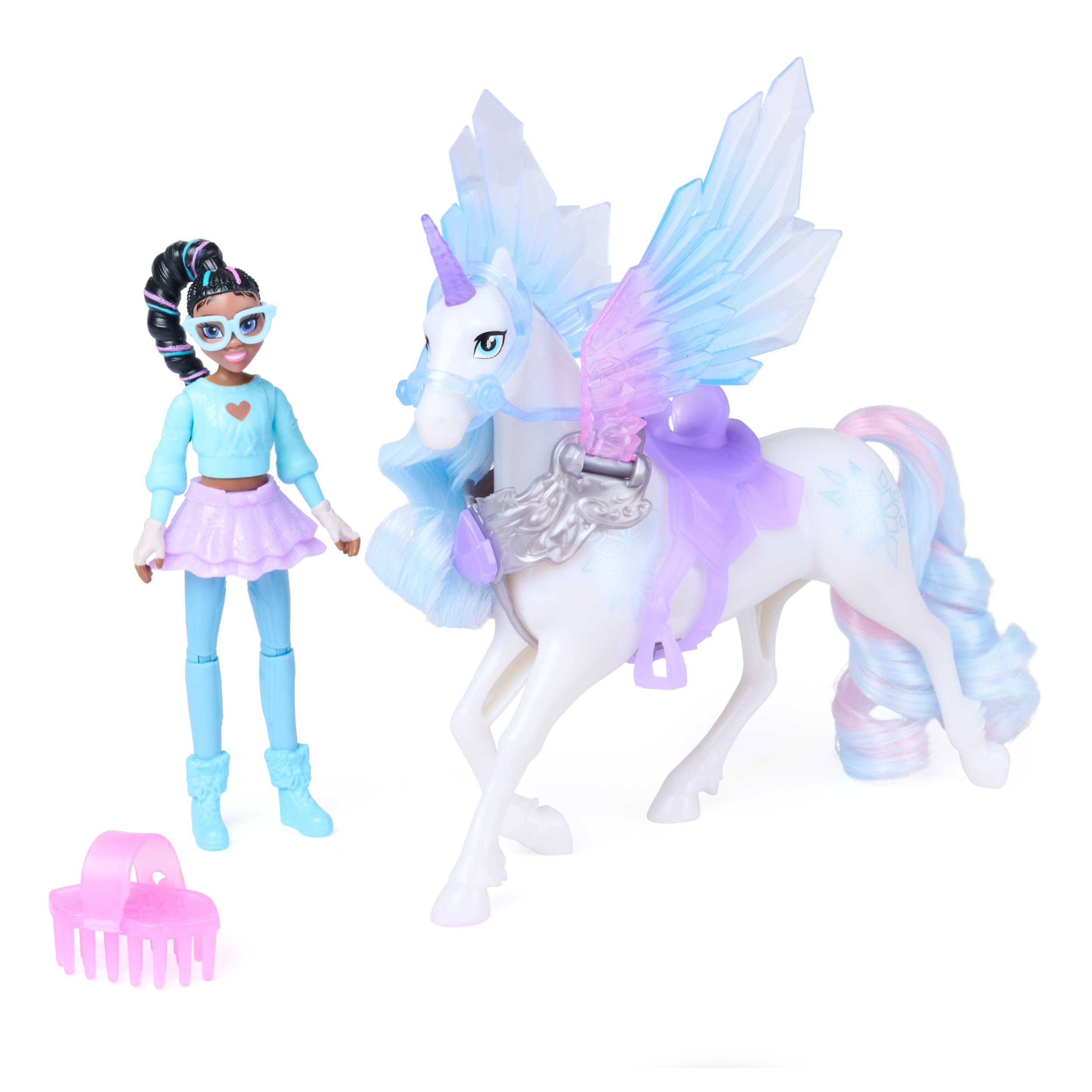 Unicorn Academy - Wing Magic Layla und Glacier Spielset, Spielfigur