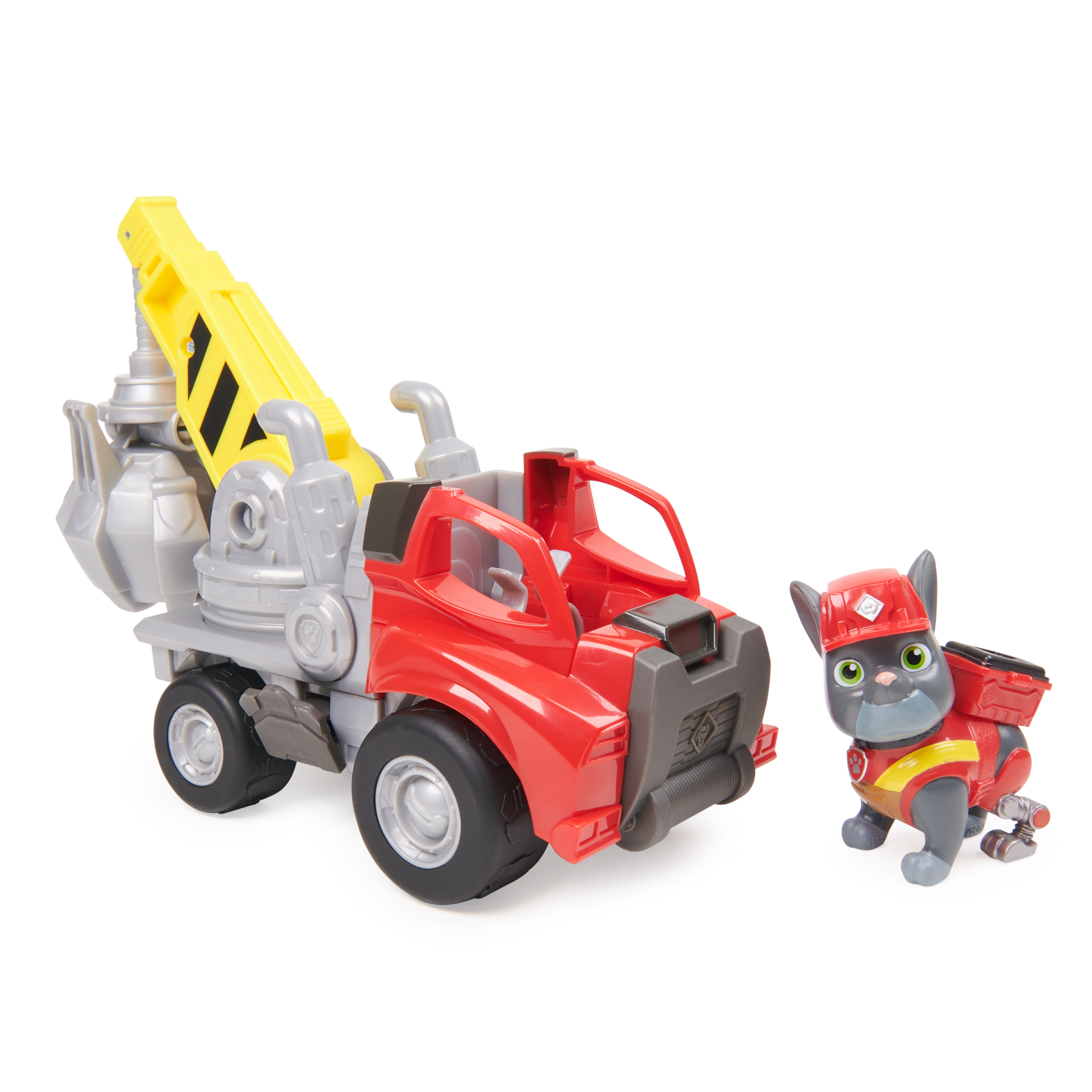 Rubble & Crew - Kran-Baufahrzeug mit Charger-Figur, Spielfahrzeug