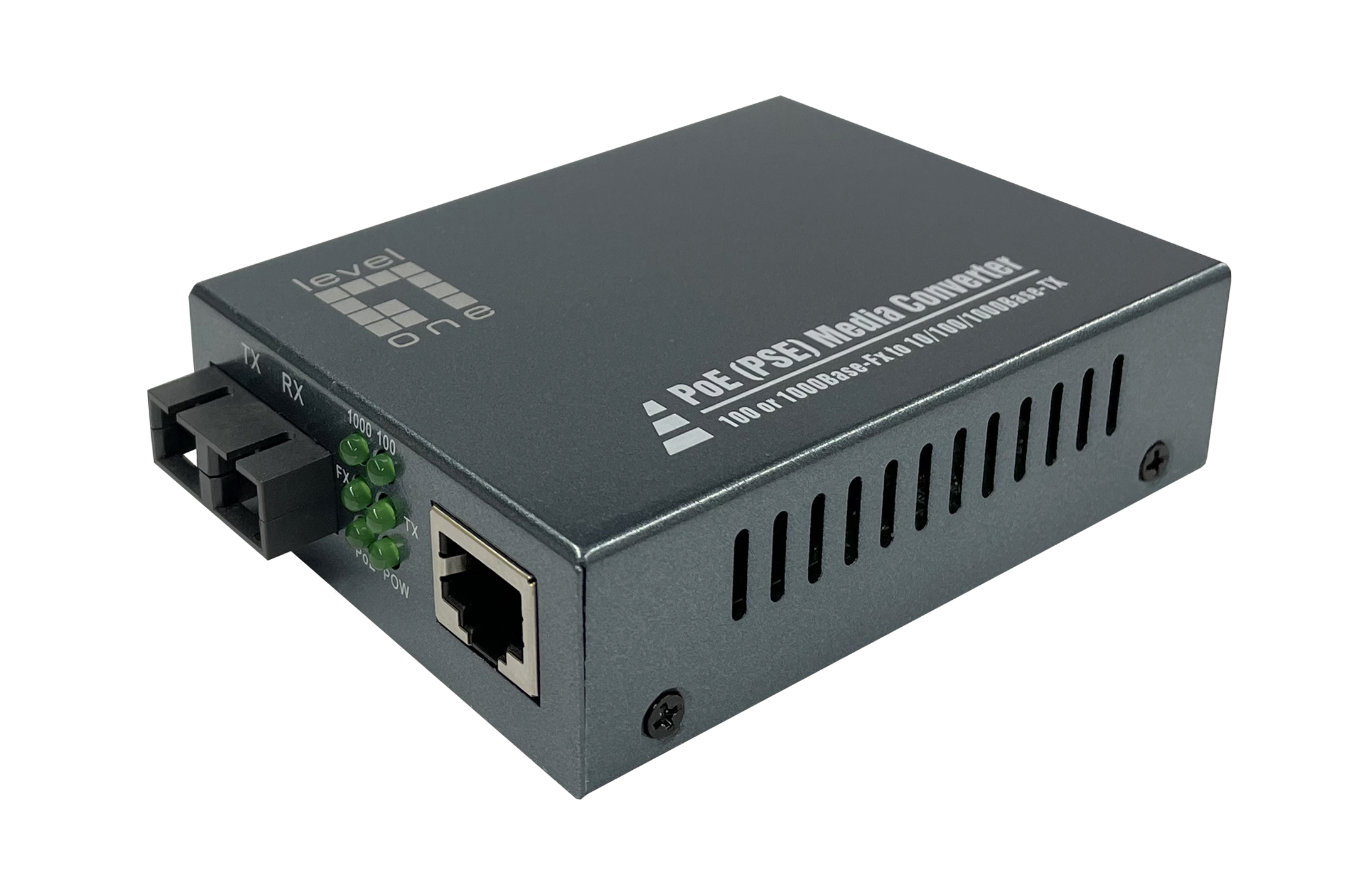 LevelOne Media Konverter RJ45->SC GE MM PoE 30W 850nm 500m