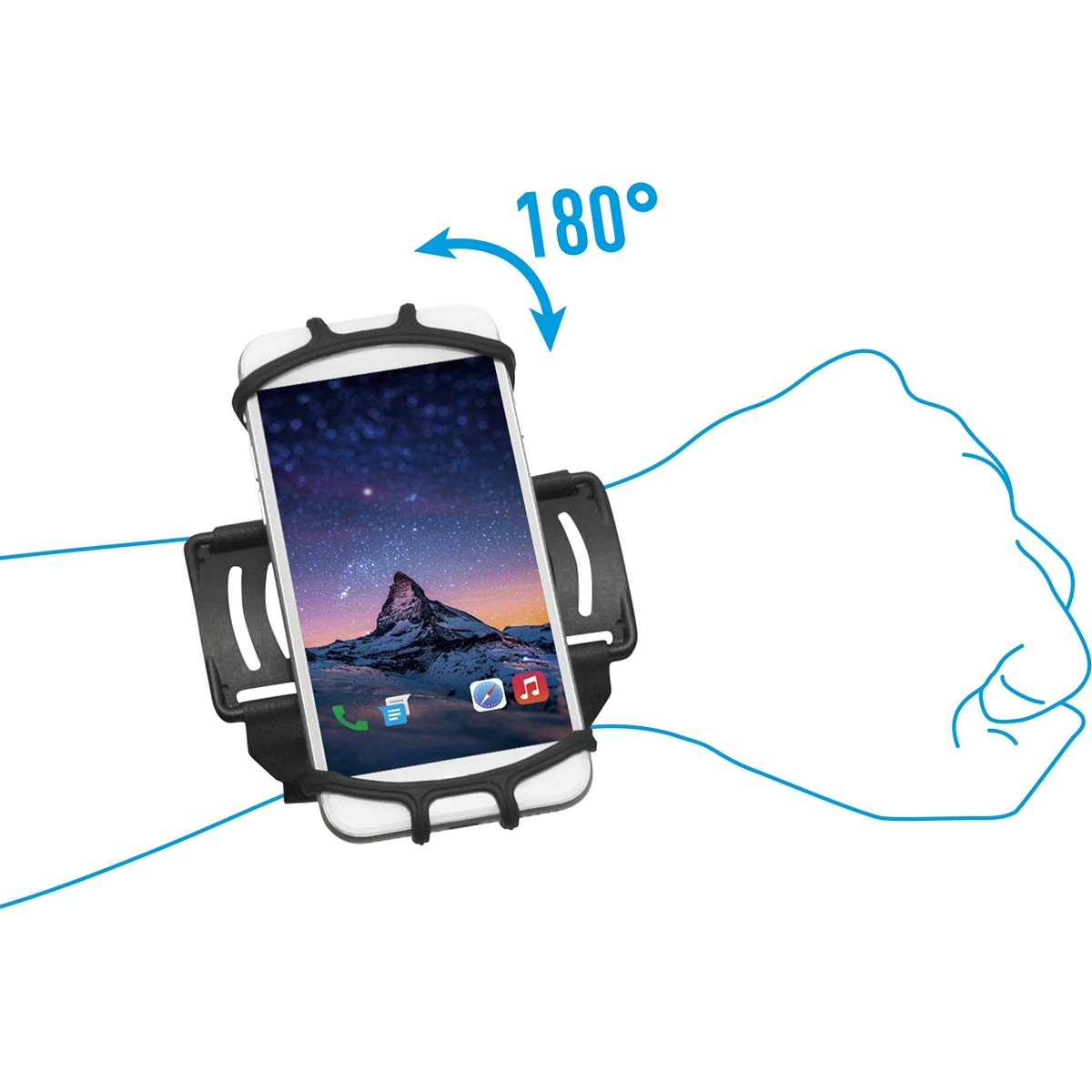 UNIVERSAL WRIST MOUNT ARMBAND 5-7IN HHD