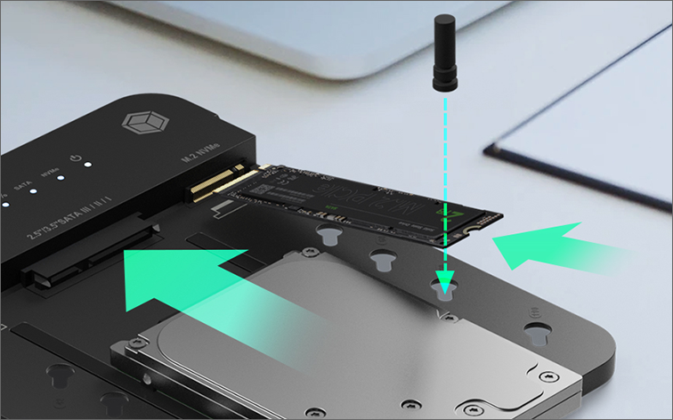 Docking- & Klonstation IcyBox 2,5& 3,5M.2 SATA NVMe USB3.2 retail