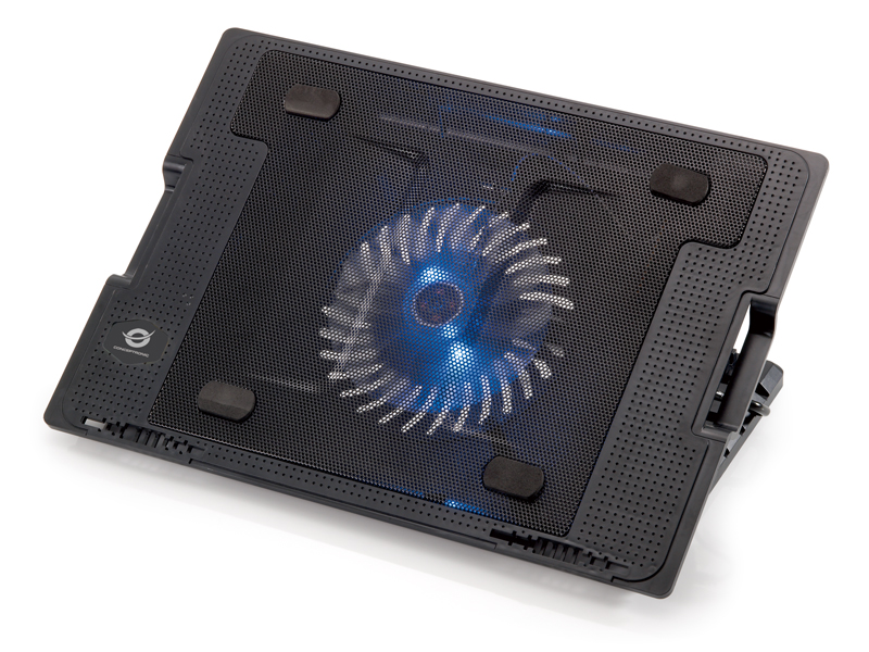 CONCEPTRONIC 1-Fan USB-A2.0 Laptop-Kühlpad 40Kg ERGO 17 sw