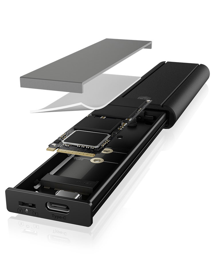 Externes Geh. IcyBox USB Type-C Gehäuse für M.2 NVMe SSD