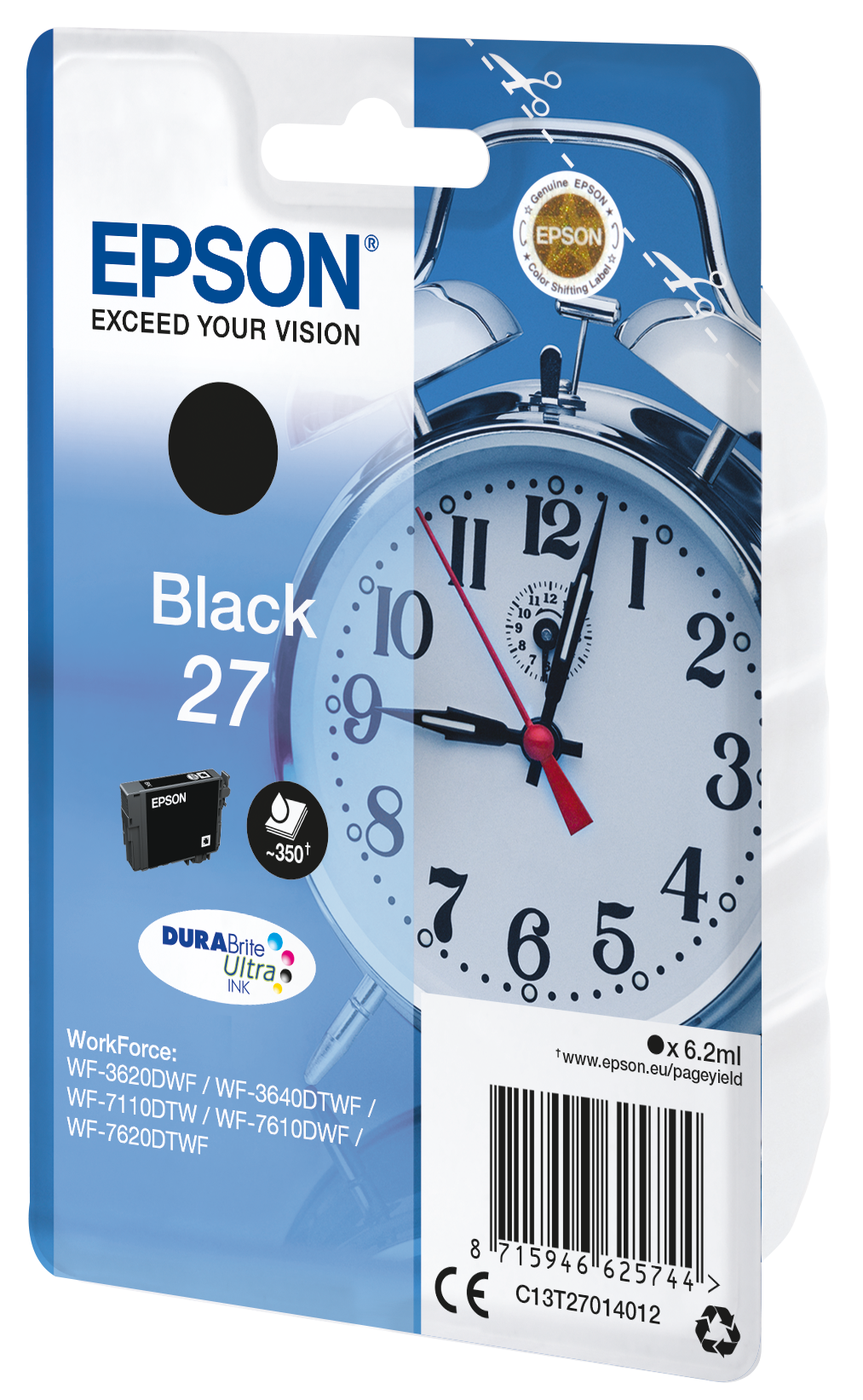 EPSON 27 / T2701 (Wecker) schwarz Druckerpatrone
