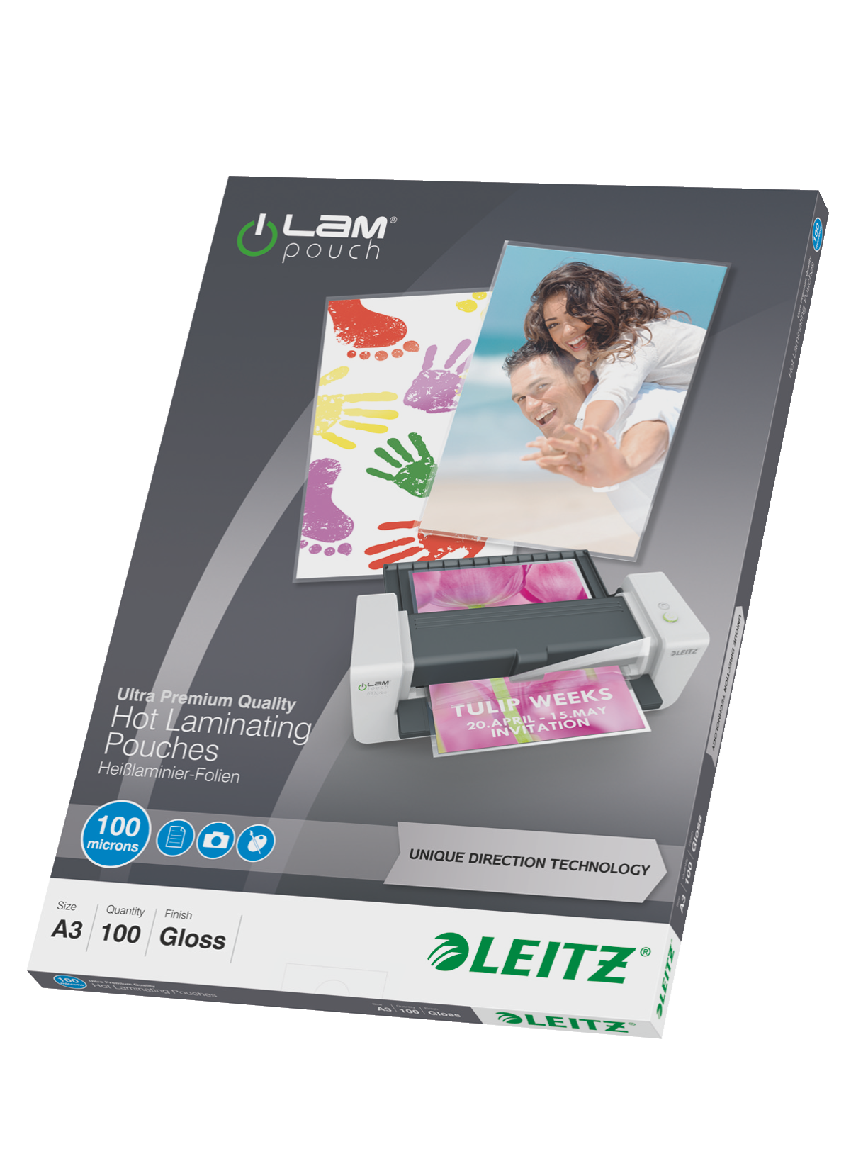 LEITZ Laminierfolien UDT glänzend für A3 100 micron, 100 St.