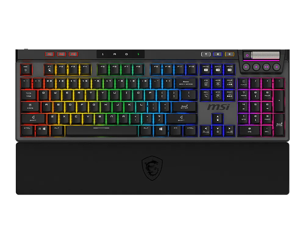 MSI STRIKE Pro Silent W Gaming DE Keyboard, wireless