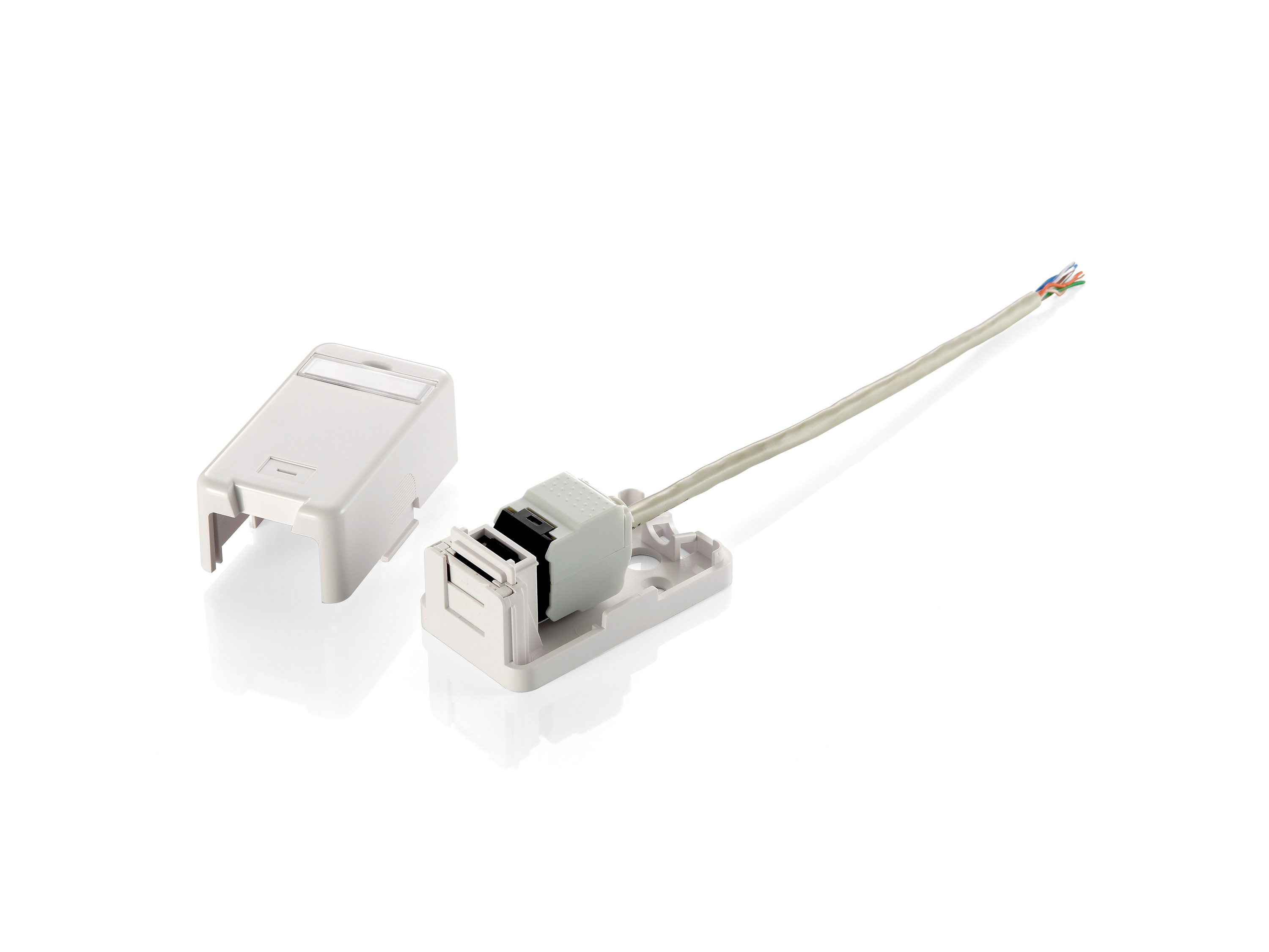 Equip Aufputzdose 1-Port Keystone ungeschirmt weiß Polybeutel