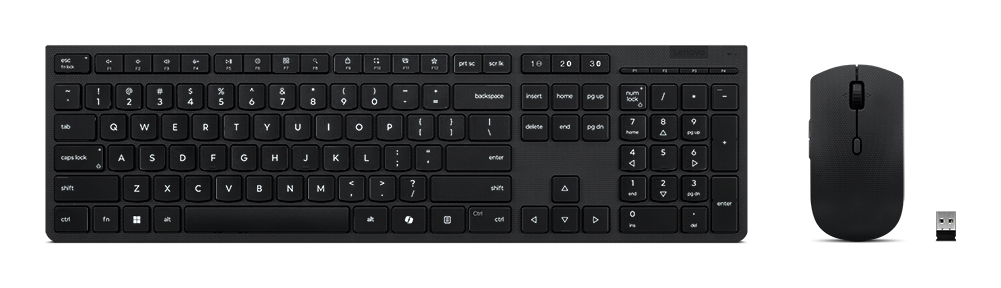 LENOVO PROF.WIREL. KEYB/MOUSE AI - GERMAN - RECHARGEABLE