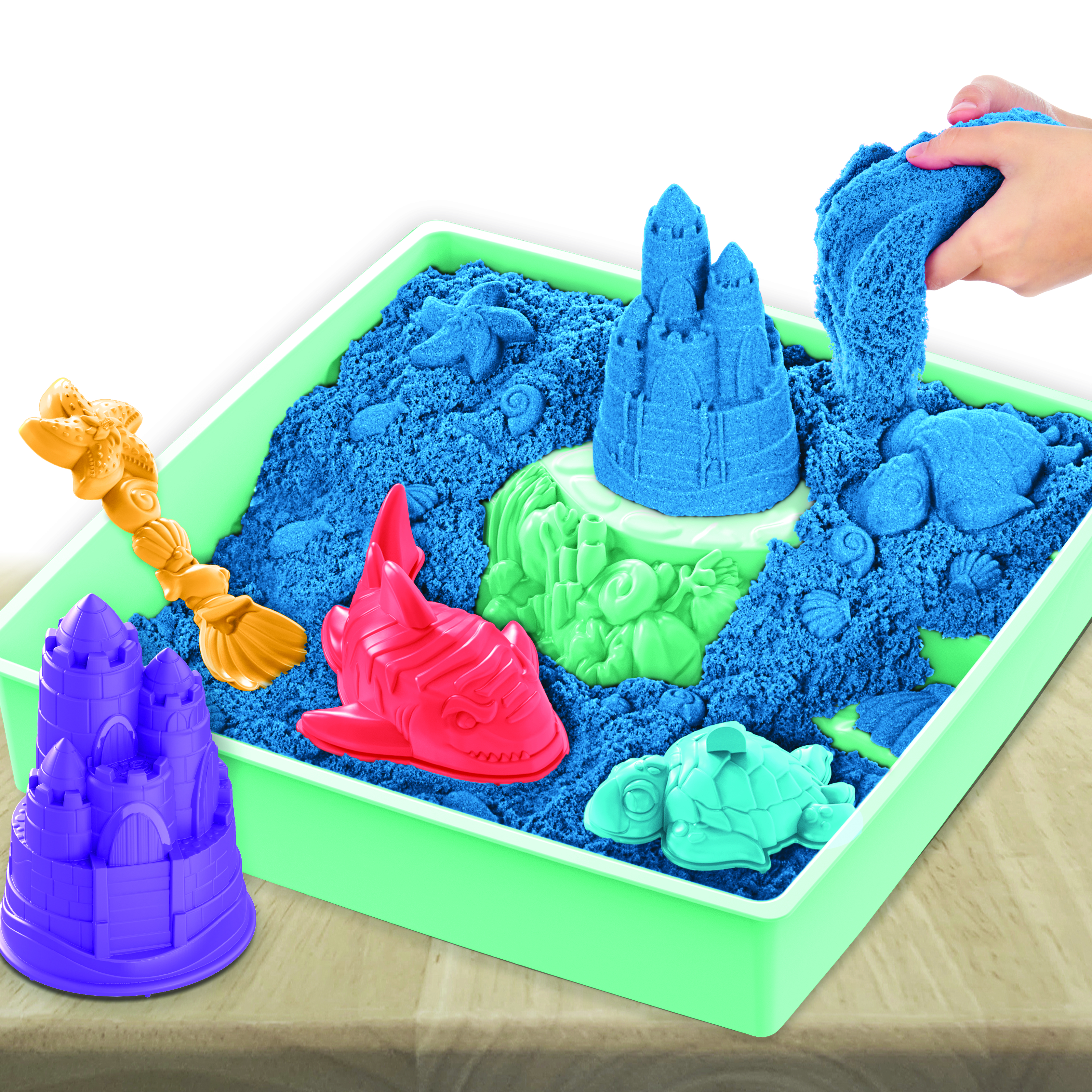 Kinetic Sand - Sandbox Set blau, Spielsand