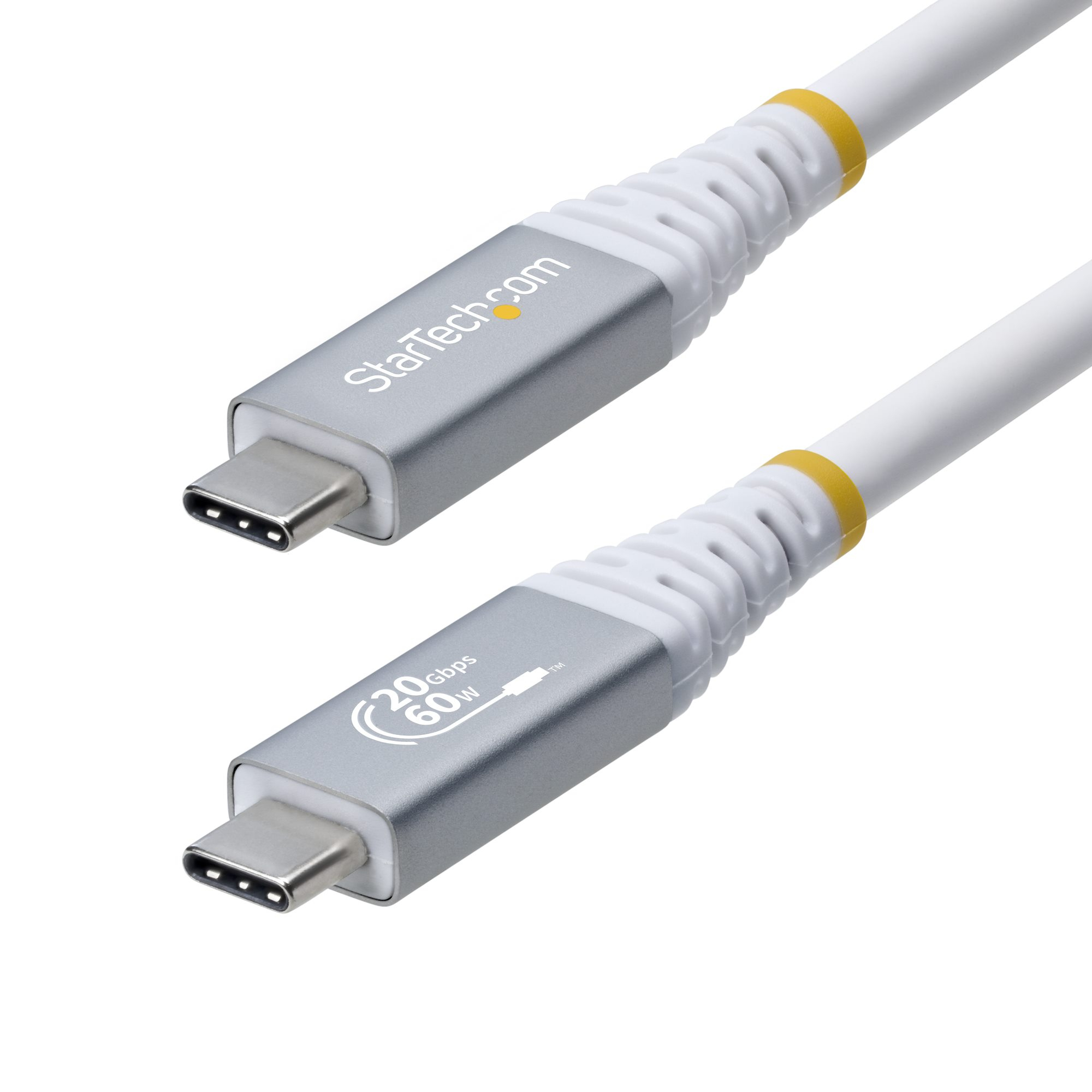 STARTECH.COM 3m USB4 Kabel 20Gbps USB-IF-zertifiziertes USB-C Kabel 60W 4K 120Hz DP2.1monitorkabel TPE-Mantel Weiss