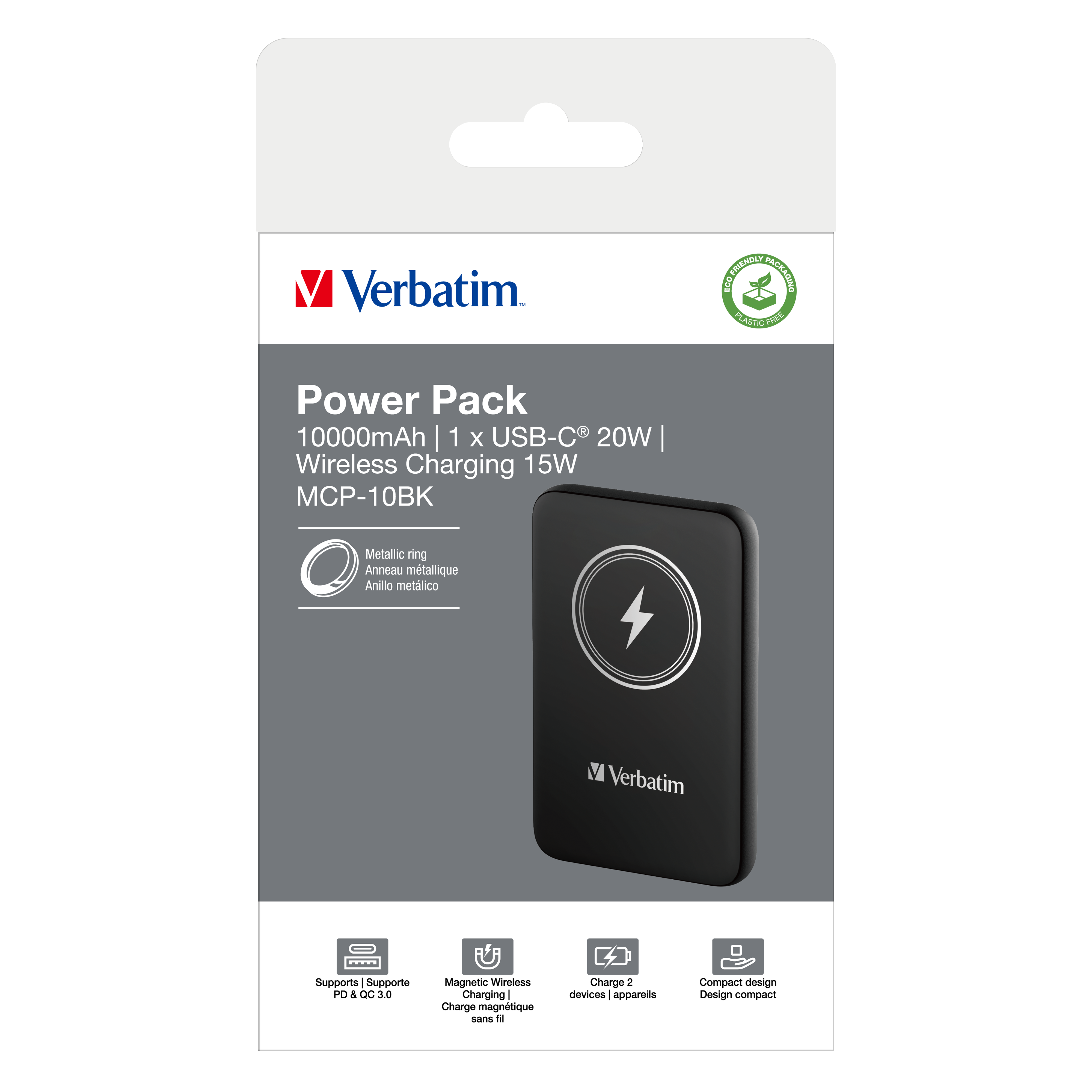 Wireless Powerbank Charge ''n'' Go 10.000mAh