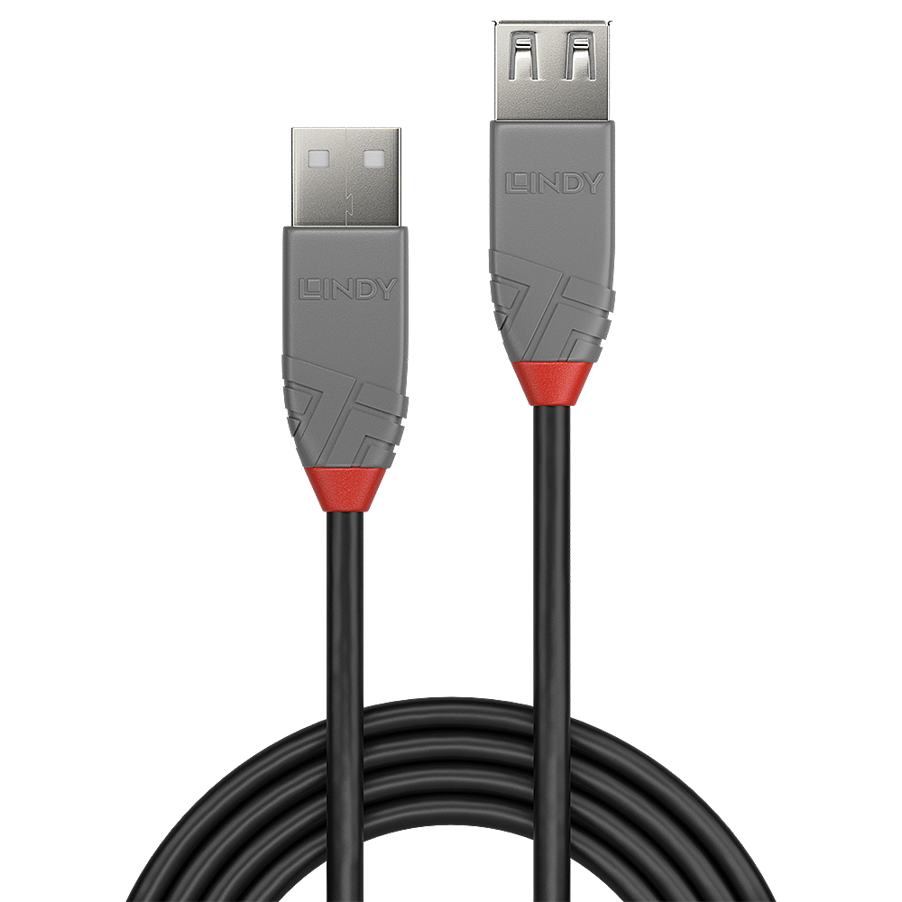 1M USB 2.0 TYP A VERLNGERUNGSKABEL ANTHRA LINE