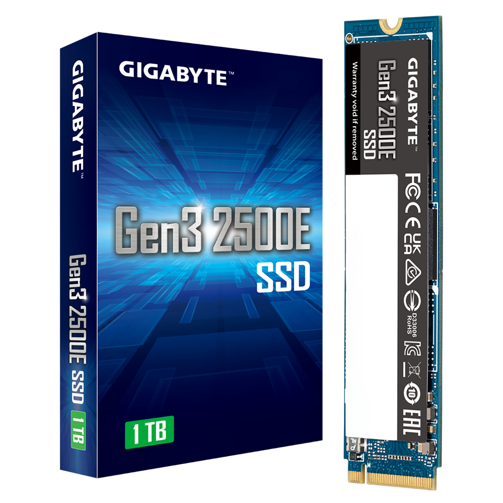 SSD 1TB Gigabyte Gen3 2500E PCI-E 3.0 NVMe 1.3