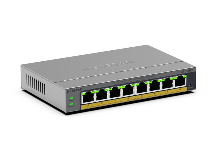 8-PORT POE+ 1G PLUS SWITCH POE BUDGET 123 W FANLESS