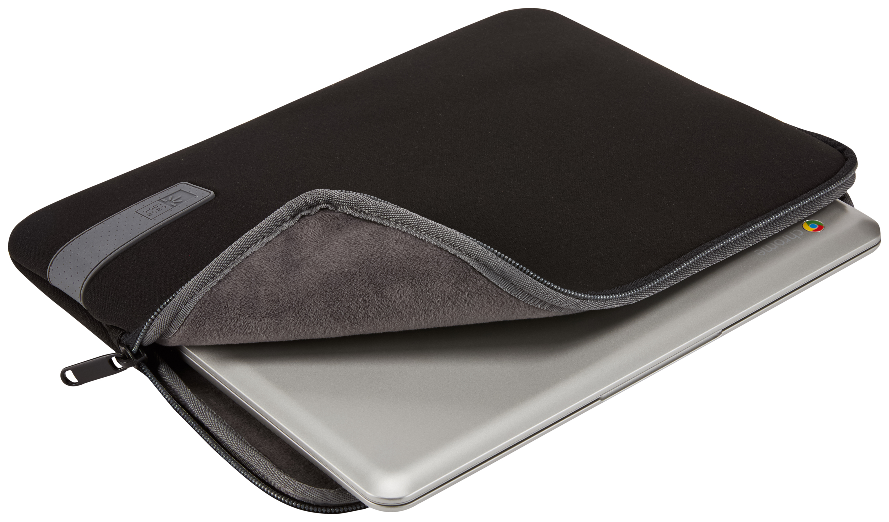 case LOGIC® Laptophülle Reflect Polyester schwarz bis 33,8 cm (13,3 Zoll)