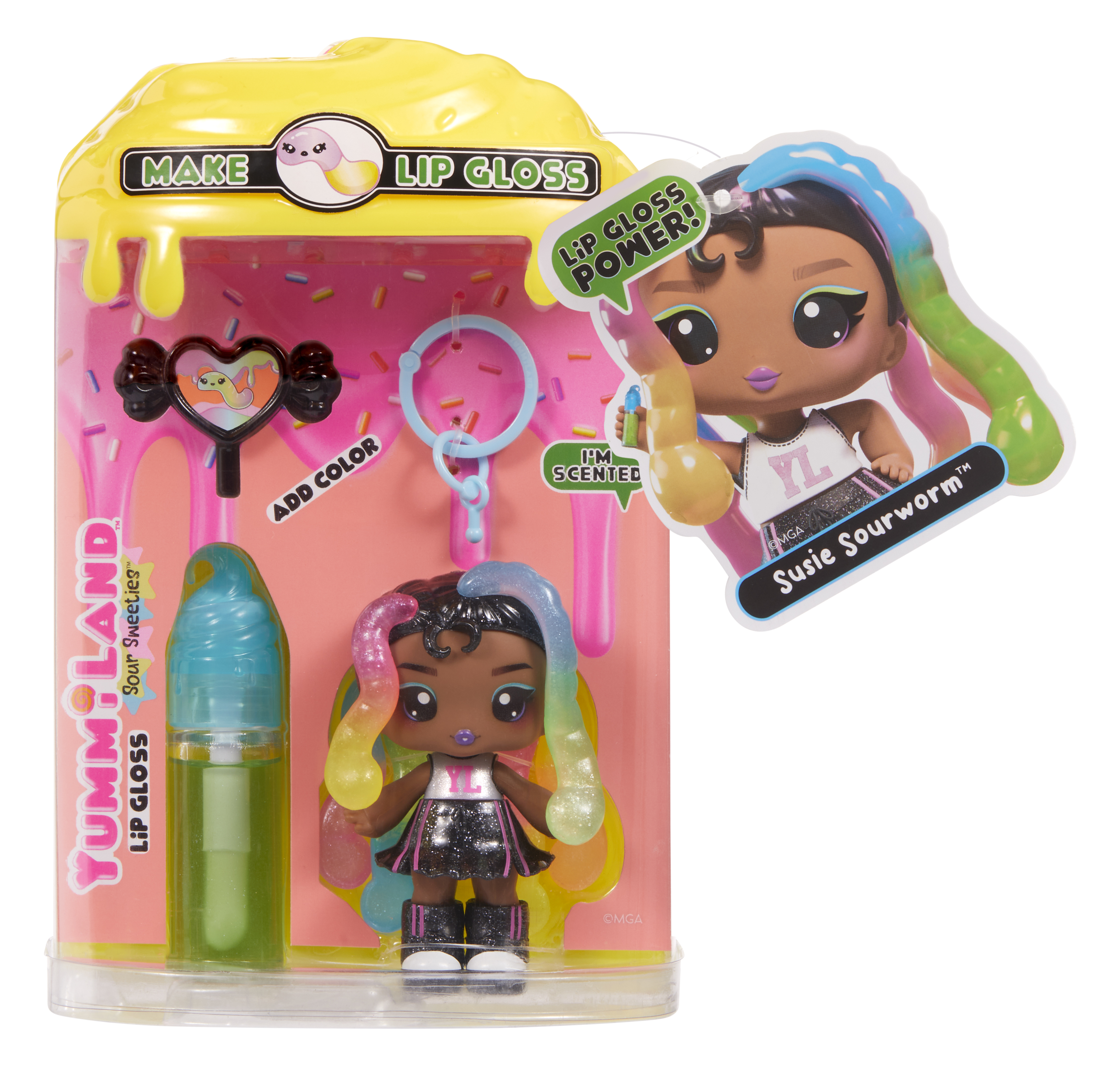 Yummiland Lip Gloss Doll Sour Sweeties - Sasha Sourworms, Puppe