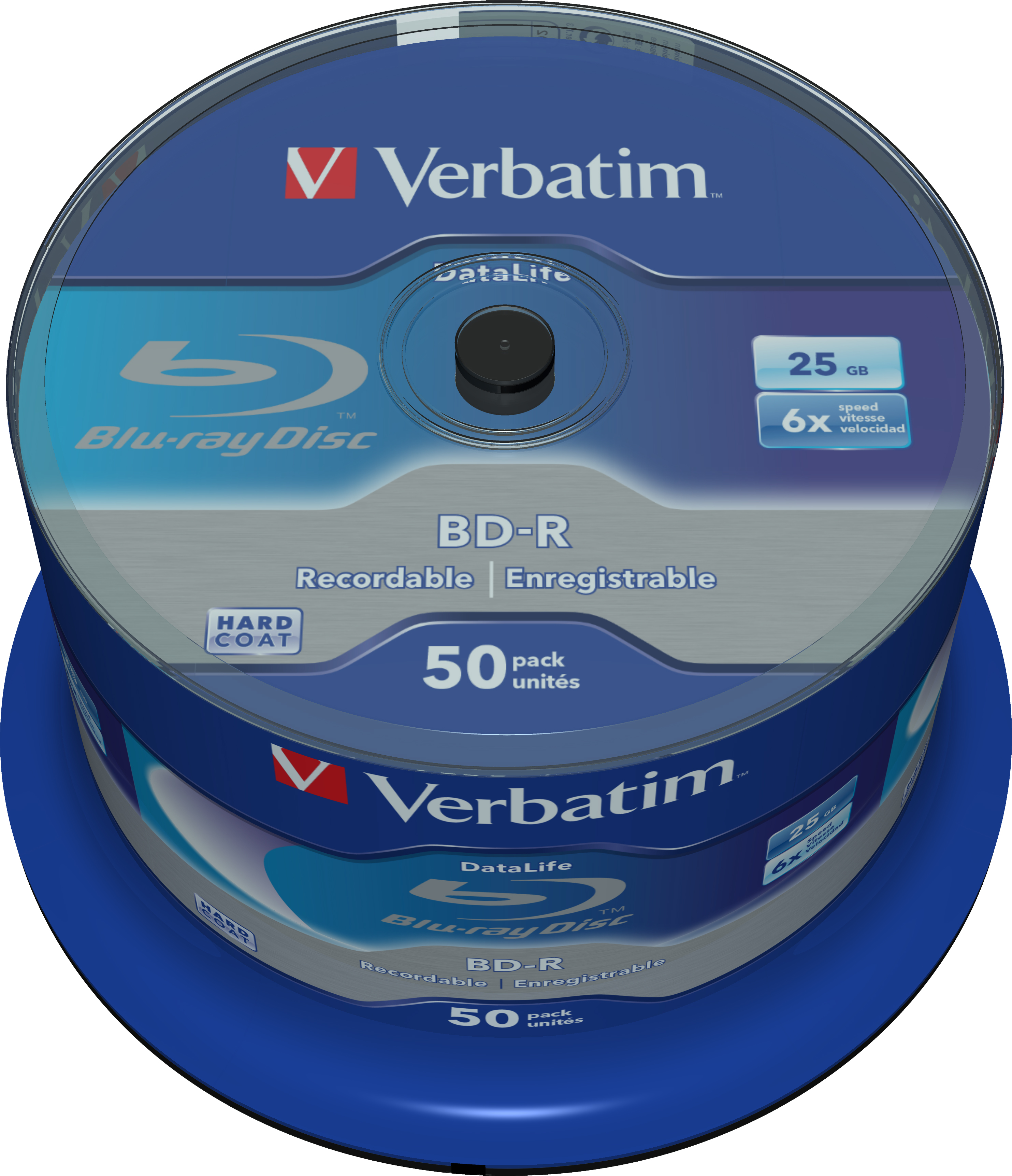 BD-R Verbatim Datalife SL 6x 25GB 50pack Spindel No ID