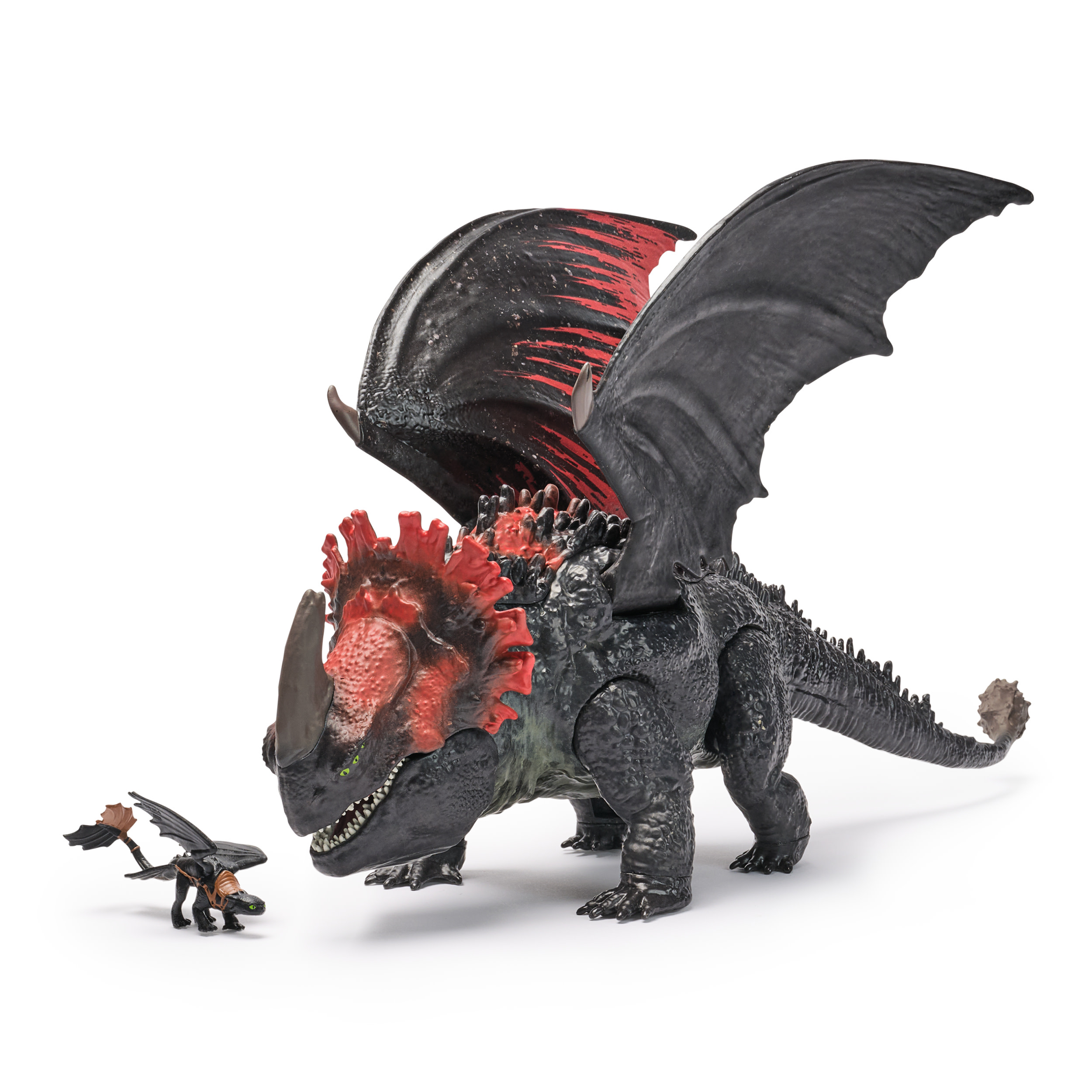 Drachenzähmen leicht gemacht - Roter Tod-Drachenfigur & Mini Ohnezahn, Spielfigur