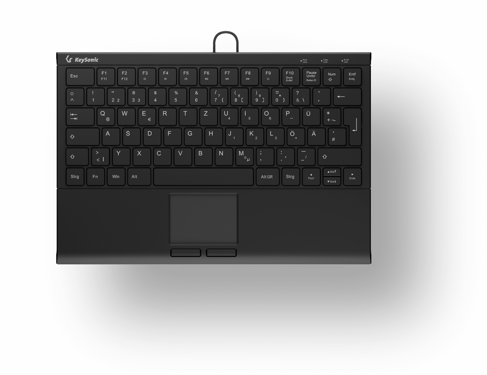 KeySonic Mini-TAS, Touchpad, Backlight, BK, KSK-5211ELU (DE)