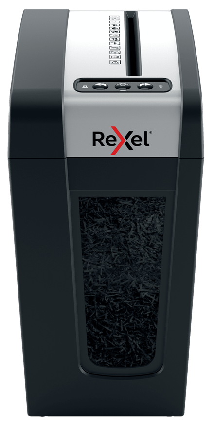 Rexel Secure MC4-SL Aktenvernichter mit Partikelschnitt P-5, 2 x 15 mm, bis 4 Blatt, schwarz