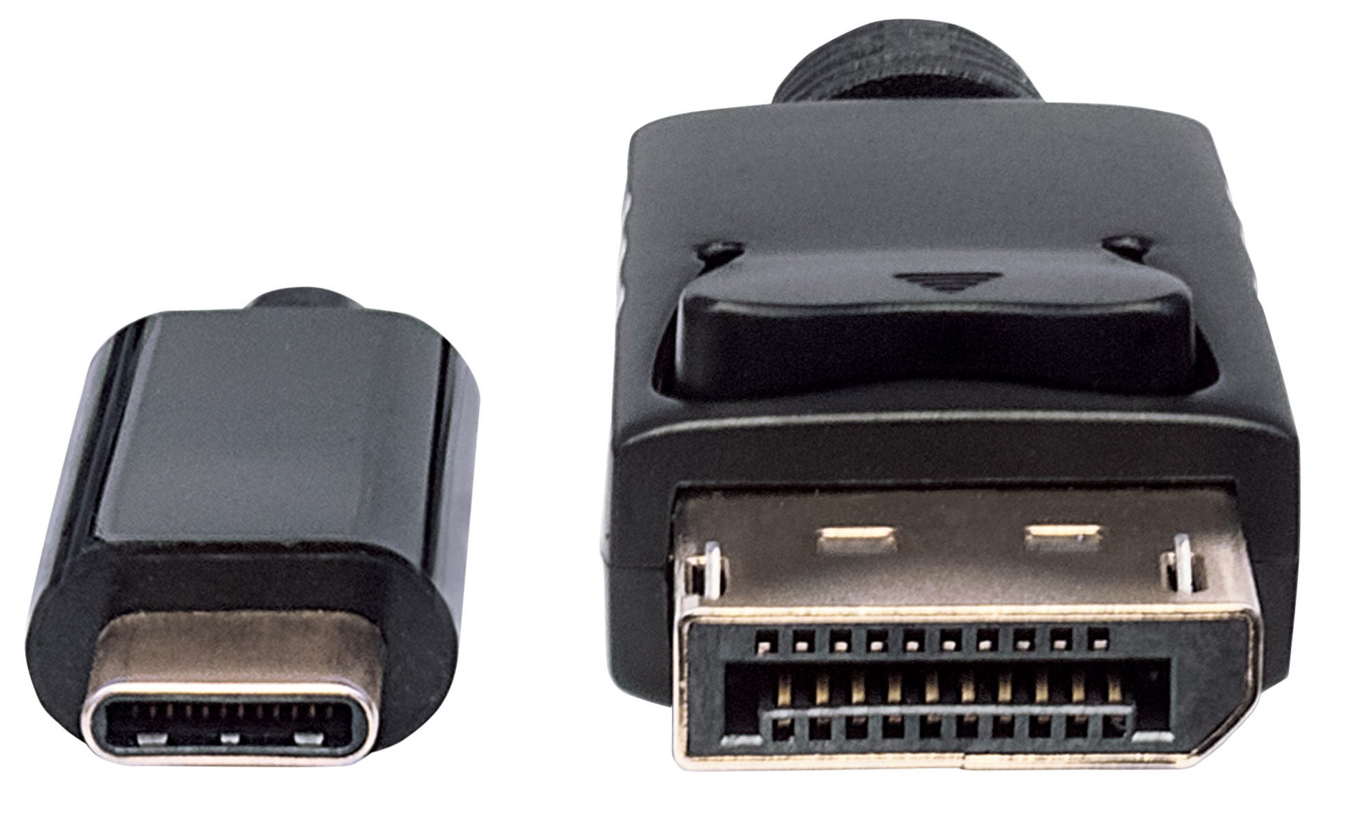 MANHATTAN USB Typ C auf DisplayPort-Kabel 1m Konvertiert das Alternate-Mode-Signal in ein DisplayPort 4K-Ausgangssignal schwarz