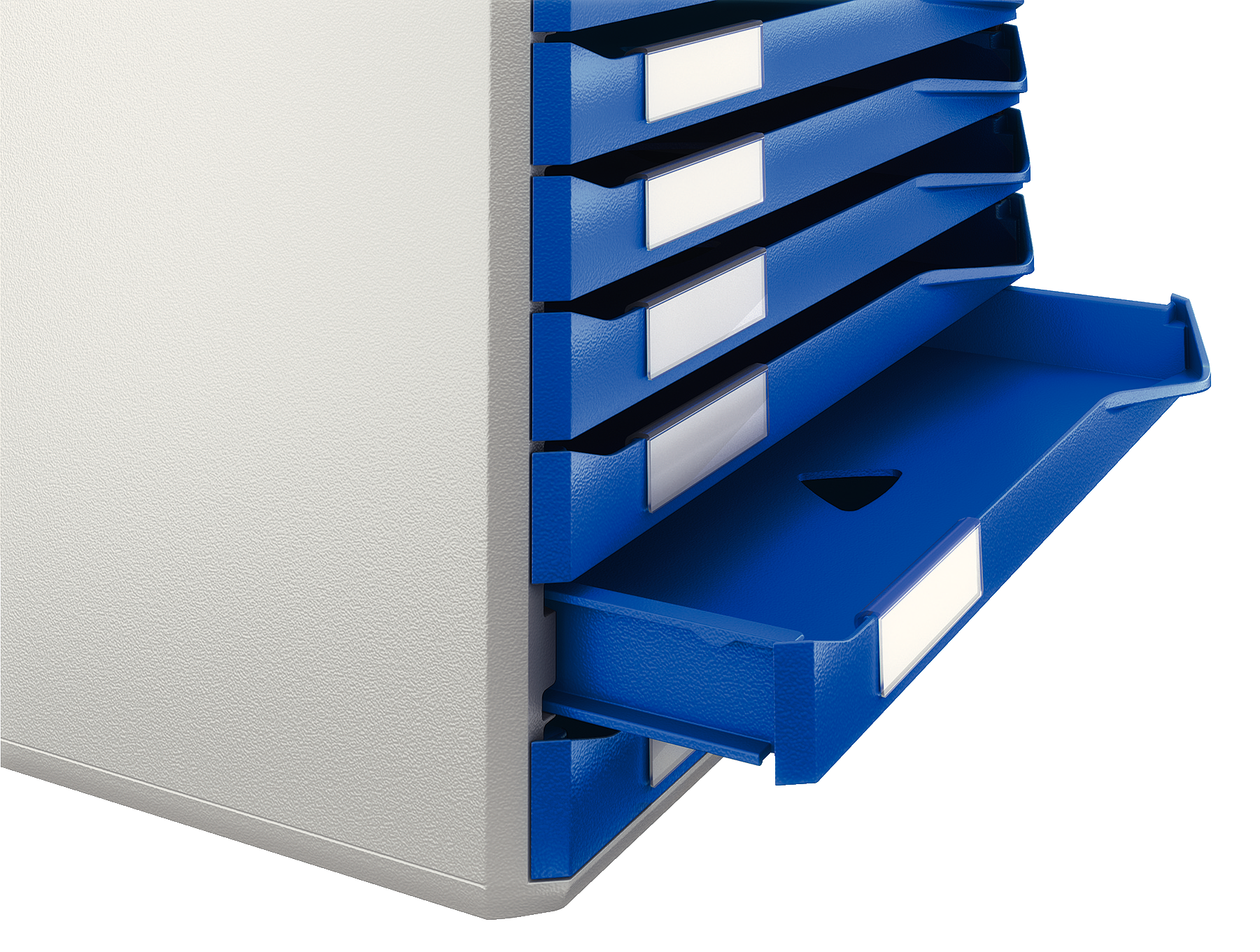 LEITZ Schubladenbox Form Set blau 52810035, DIN A4 mit 10 Schubladen, 1 St.