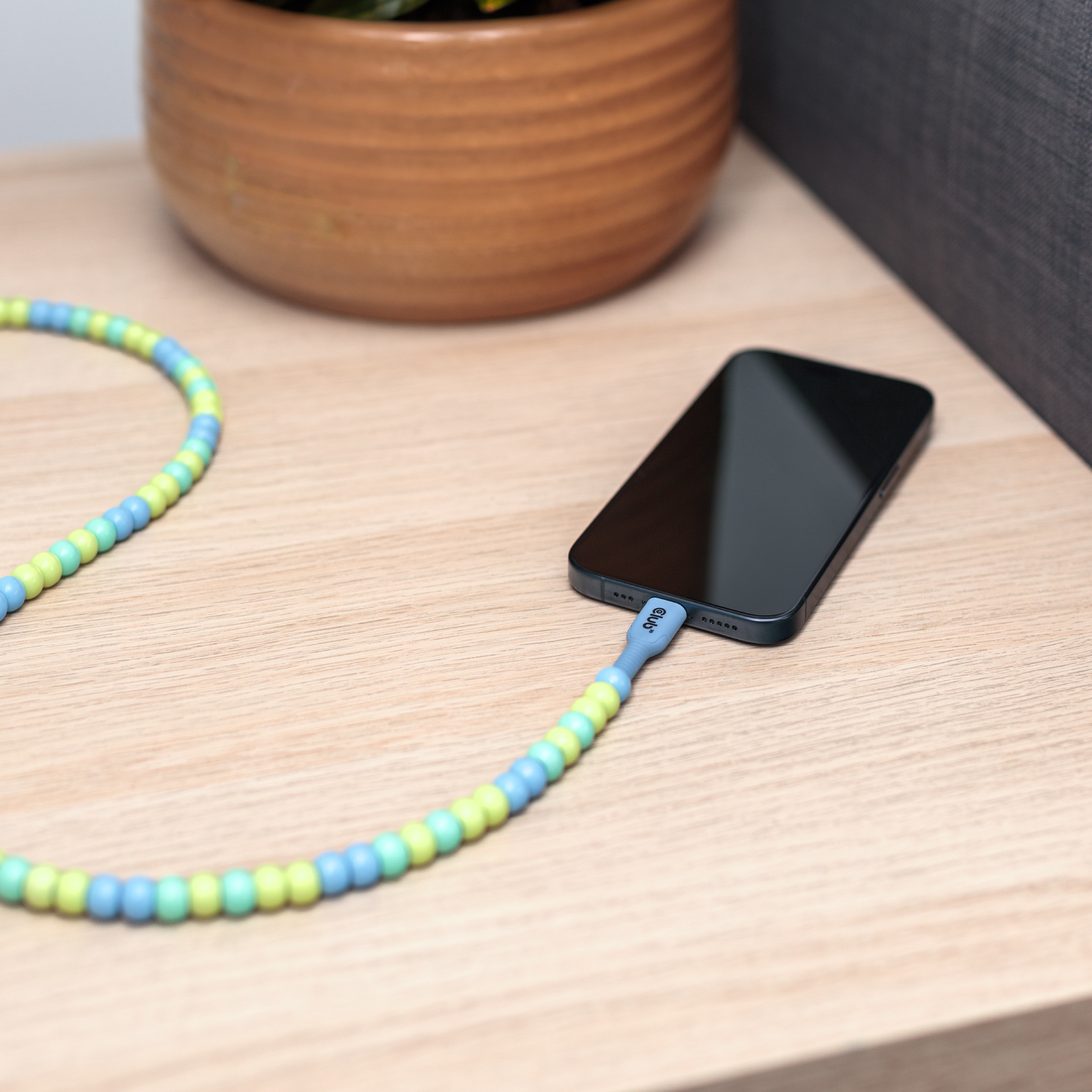 Club3D Lifestyle USB-C Perlen-Kabel PD60W,480Mbps 2m blau retail